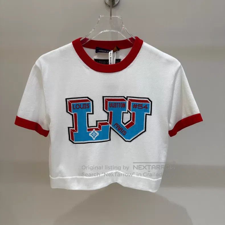 Louis Vuitton Louis Vuitton White knit logo short sleeve Size XS / US 0-2 / IT 36-38 - 1 Thumbnail