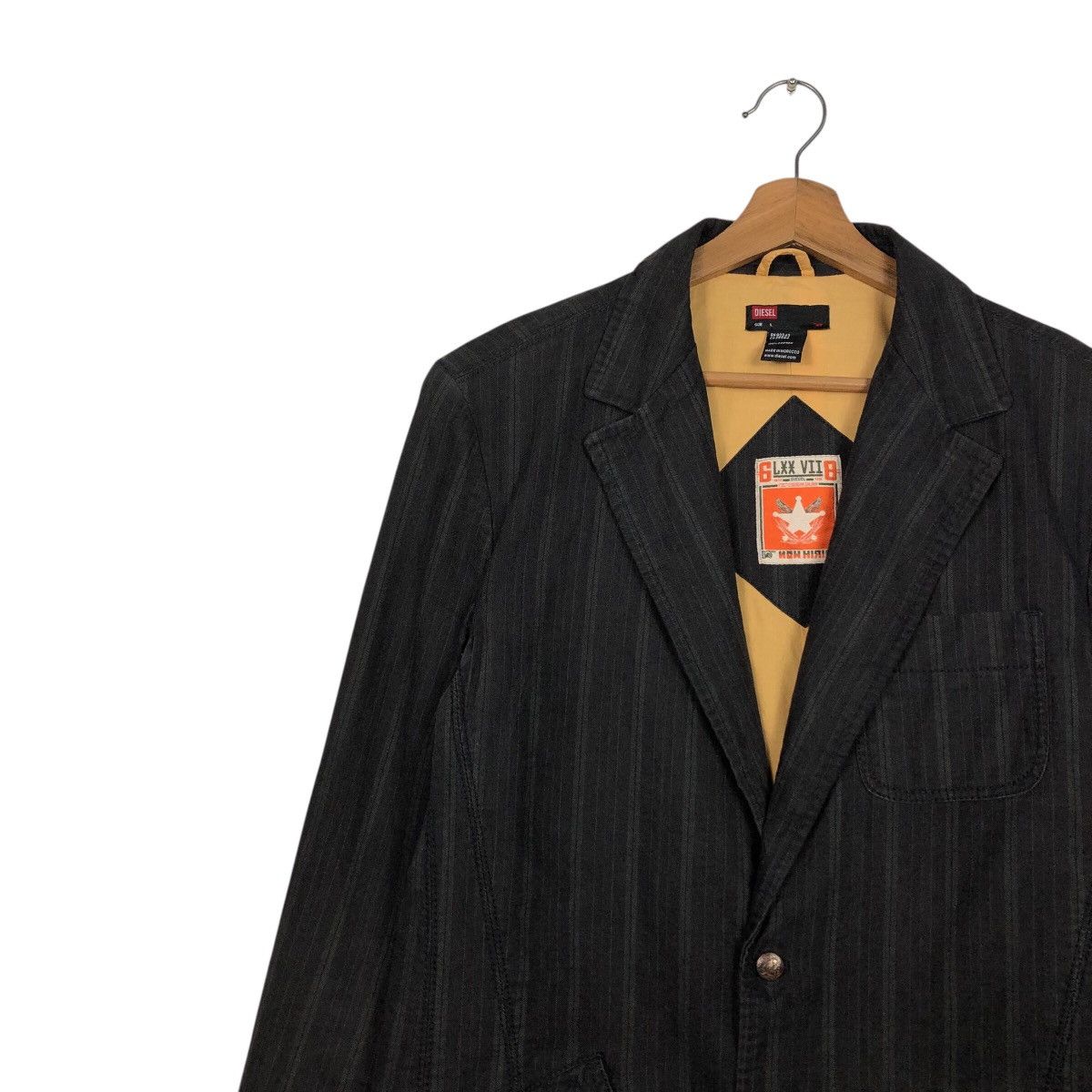 Diesel DIESEL Pinstripe Blazer L — Workwear Tailored Cotton Jacket Size US L / EU 52-54 / 3 - 8 Thumbnail