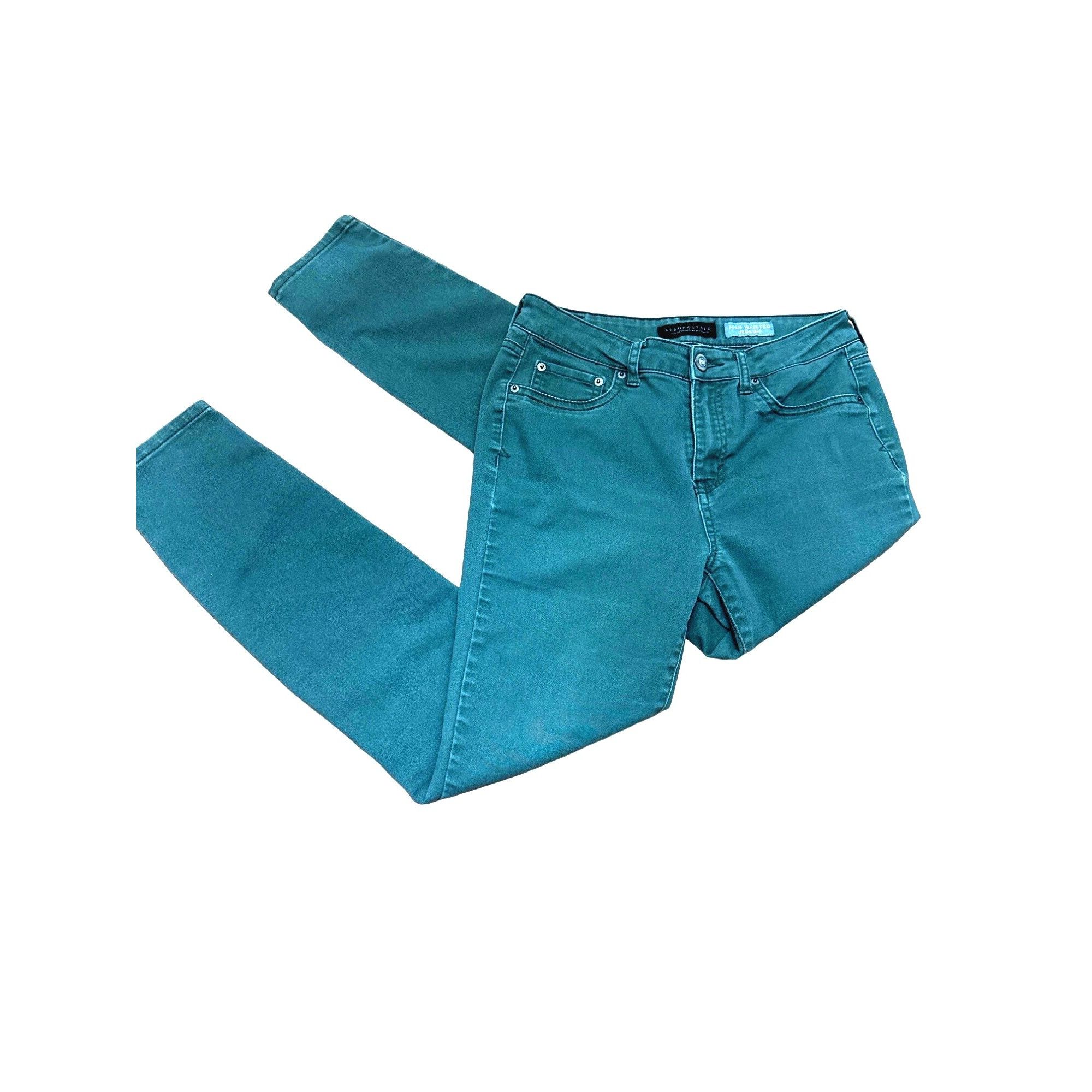 Aeropostale Aeropostale Designed in NYC High Waisted Jegging Green Stret Size 28" / US 6 / IT 42 - 2 Thumbnail