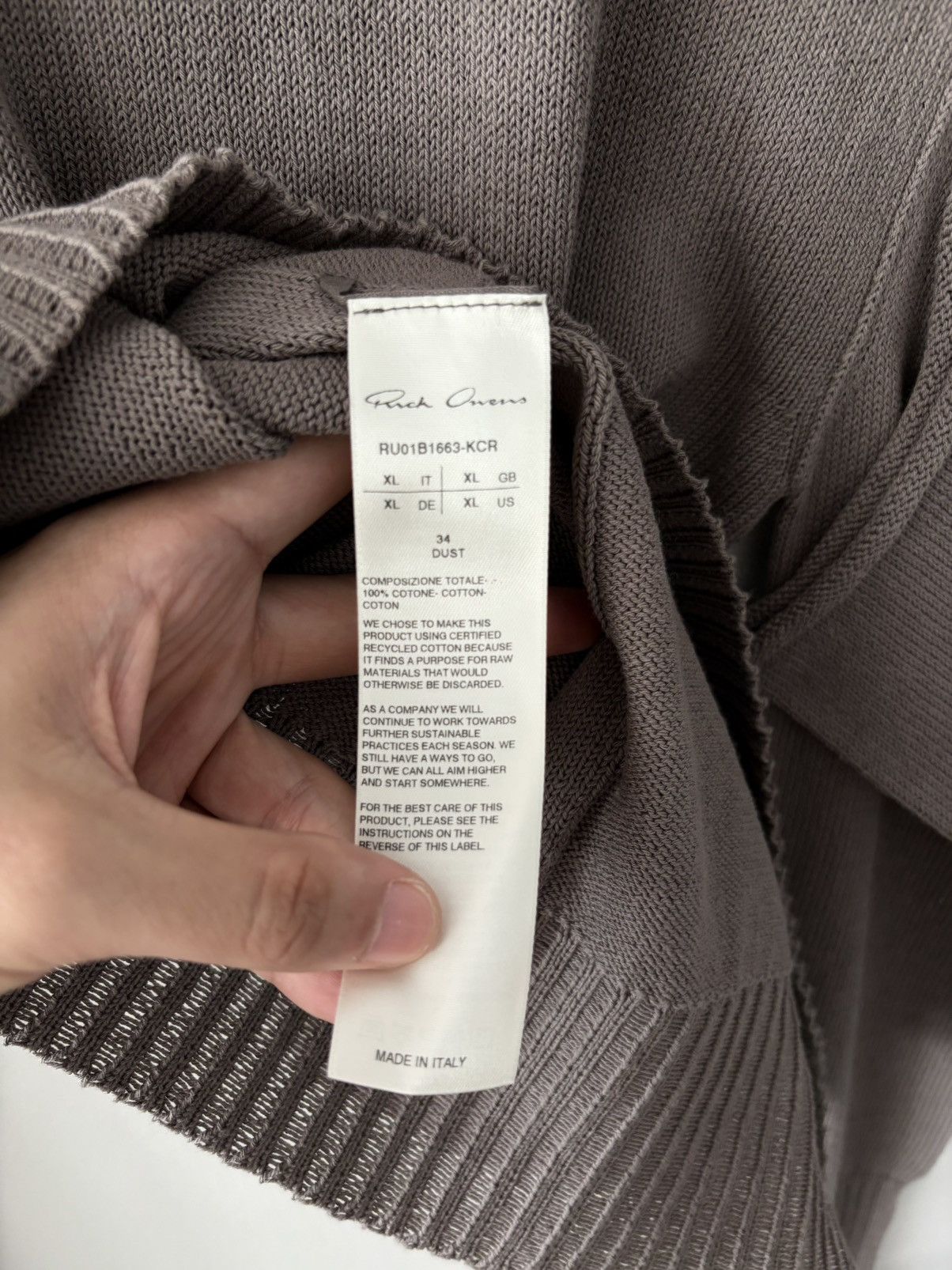 Rick Owens Rick Owens SS2022 “FOGACHINE” Cutout Sweater Size US XL / EU 56 / 4 - 4 Thumbnail