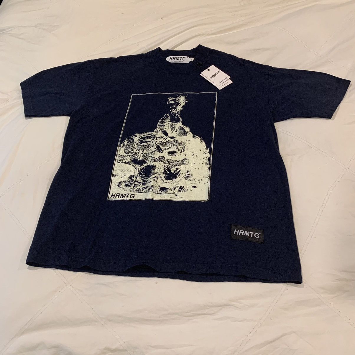 image of Hrmtg X Jack B Wiese Dress Portrait Shirt in Blue, Men's (Size Large)