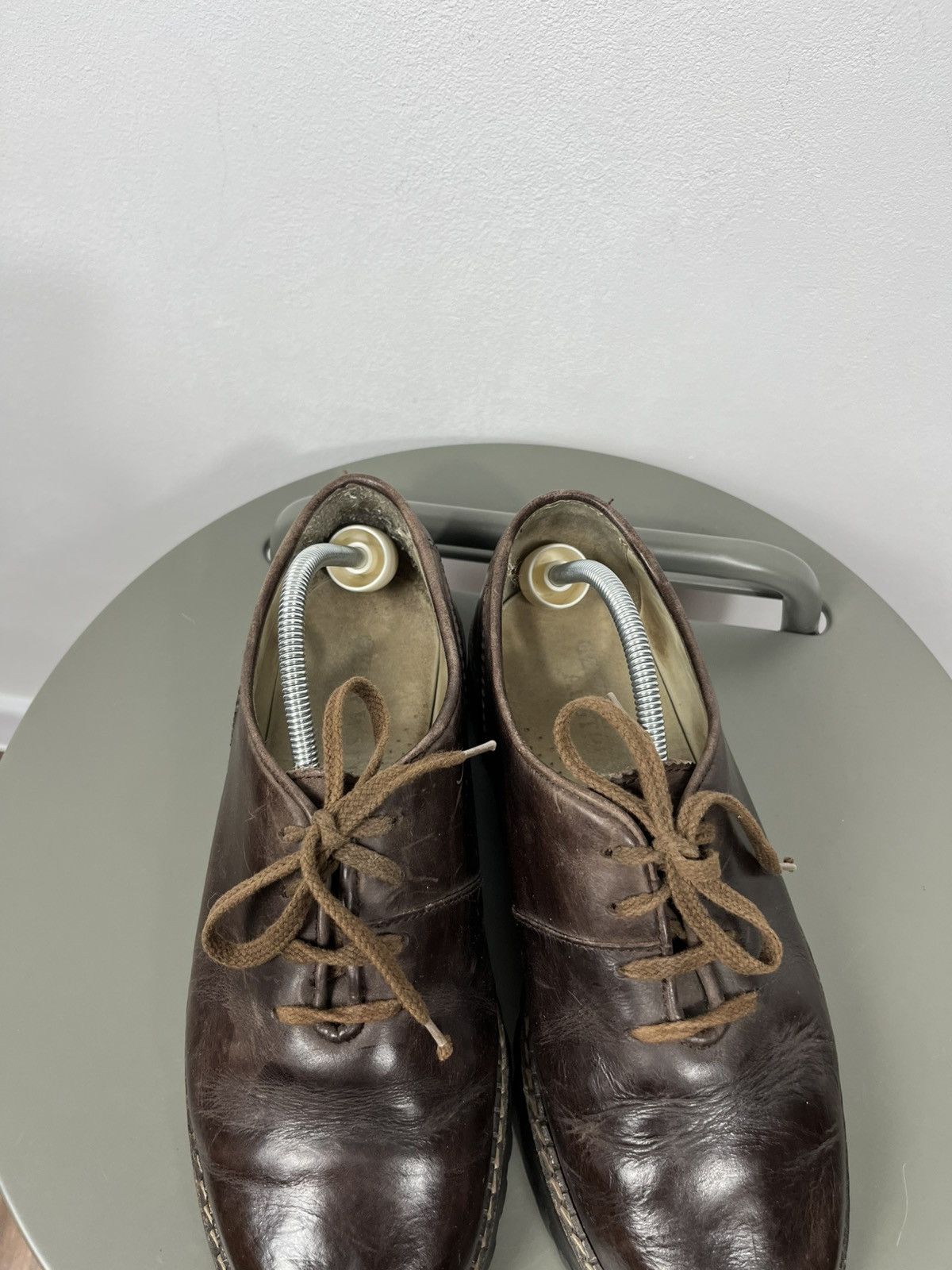 Leather Vintage Leather Derby Shoes Chunky Sole Lace Up Size 40 US 7 Size US 7 / EU 40 - 15 Thumbnail