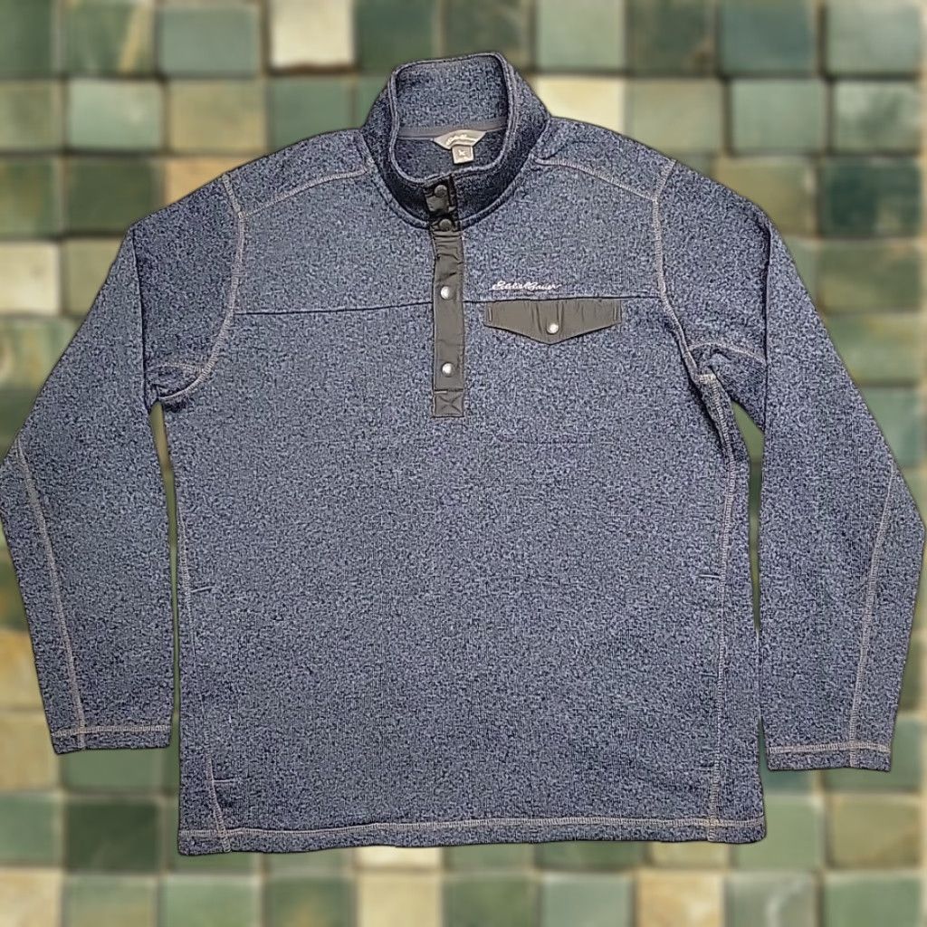 Eddie Bauer Eddie Bauer Sweater Mens XL Blue Quarter Snap T Fleece Pullover Outdoor Casual Size US XL / EU 56 / 4 - 1 Thumbnail