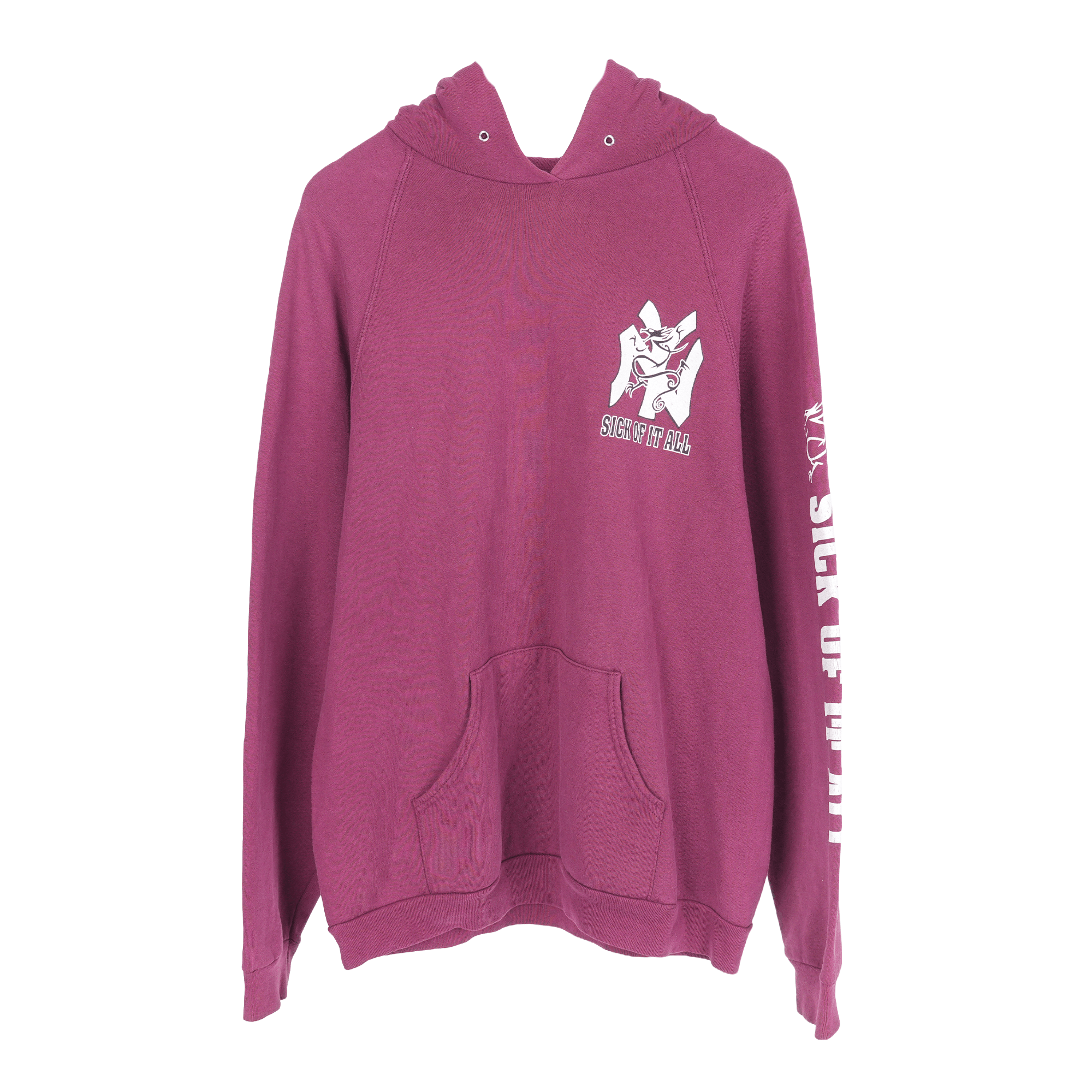 Vintage VINTAGE MAROON SICK OF IT ALL HOODIE Size US XL / EU 56 / 4 - 1 Thumbnail