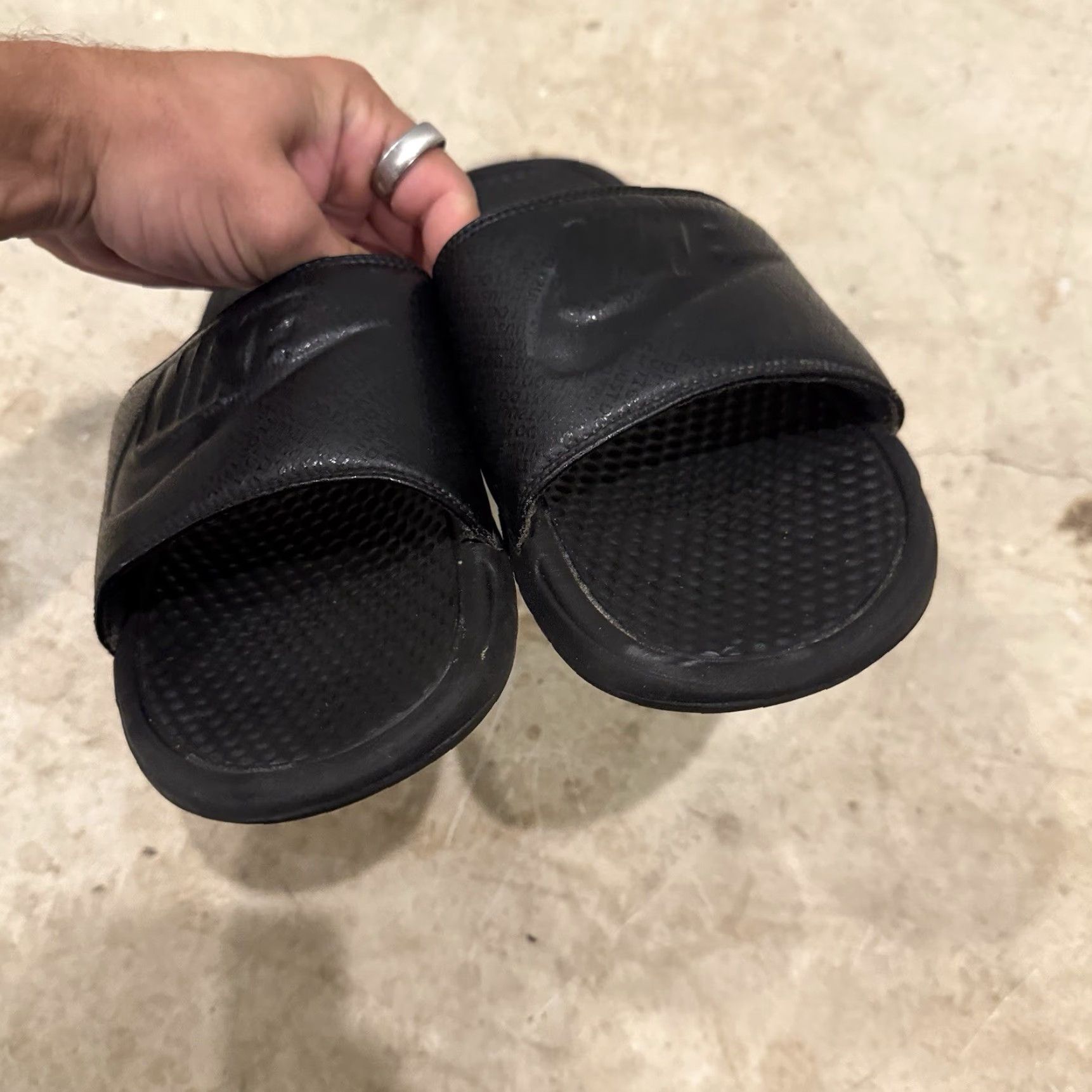 Nike Nike Benassi JDI Slide Mens Sandals 13 Black Slip-On Comfort Size ONE SIZE - 4 Thumbnail