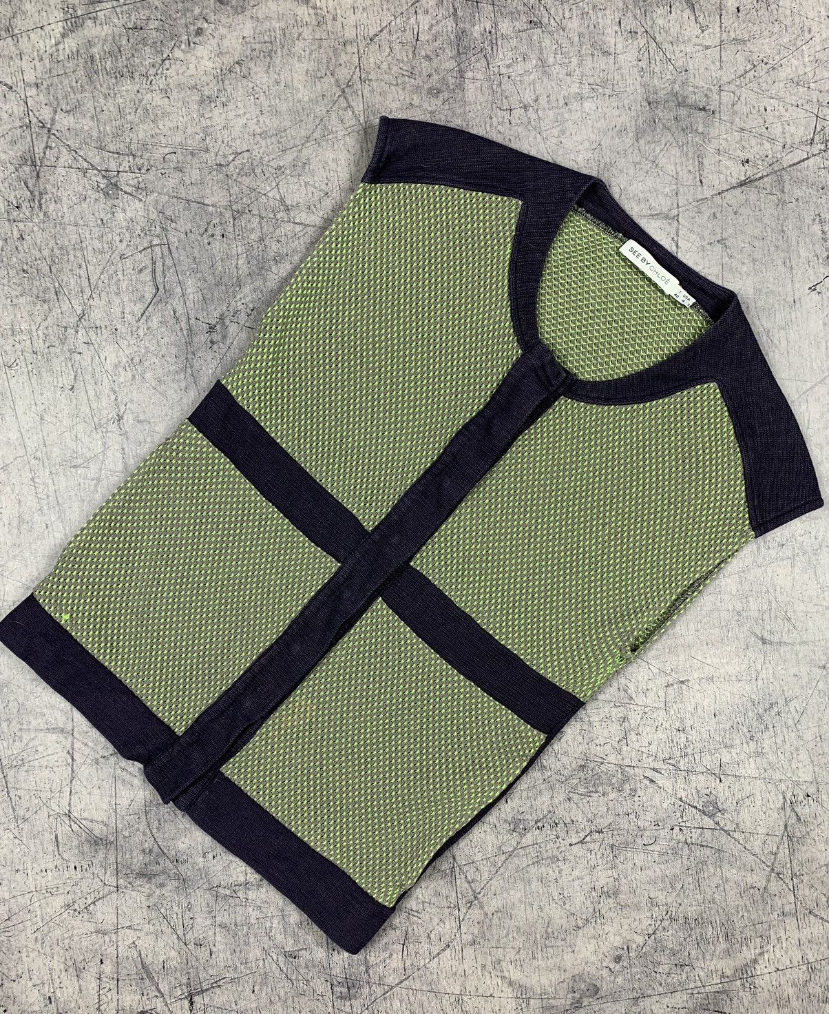 Chloe Designer See By Chloe Vest Sweater Size IT 40 Green Blue Size S / US 4 / IT 40 - 1 Thumbnail