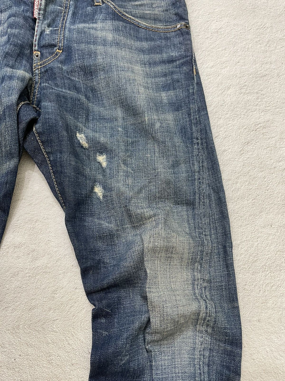 Japanese Brand 2000s Dsquared Mudwash Denim Ripped Jeans Distressed Y2K If6 Size US 34 / EU 50 - 4 Thumbnail