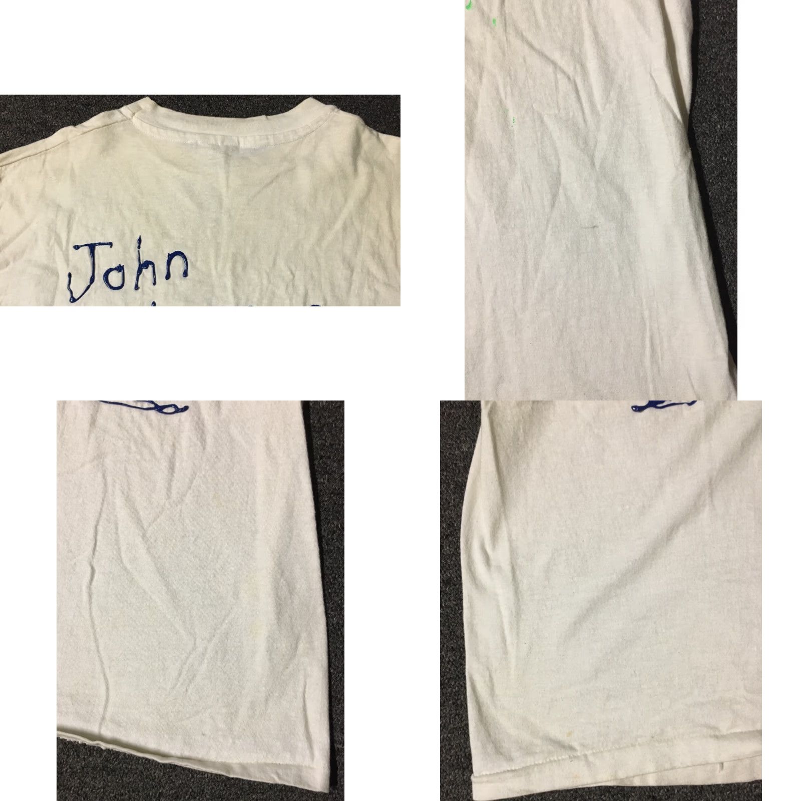Hanes VINTAGE John Lennon Imagine Graphic Tee Shirt XL White Men Short Sleeve 80s 90s Classic Rock Art Band Size US XL / EU 56 / 4 - 8 Thumbnail