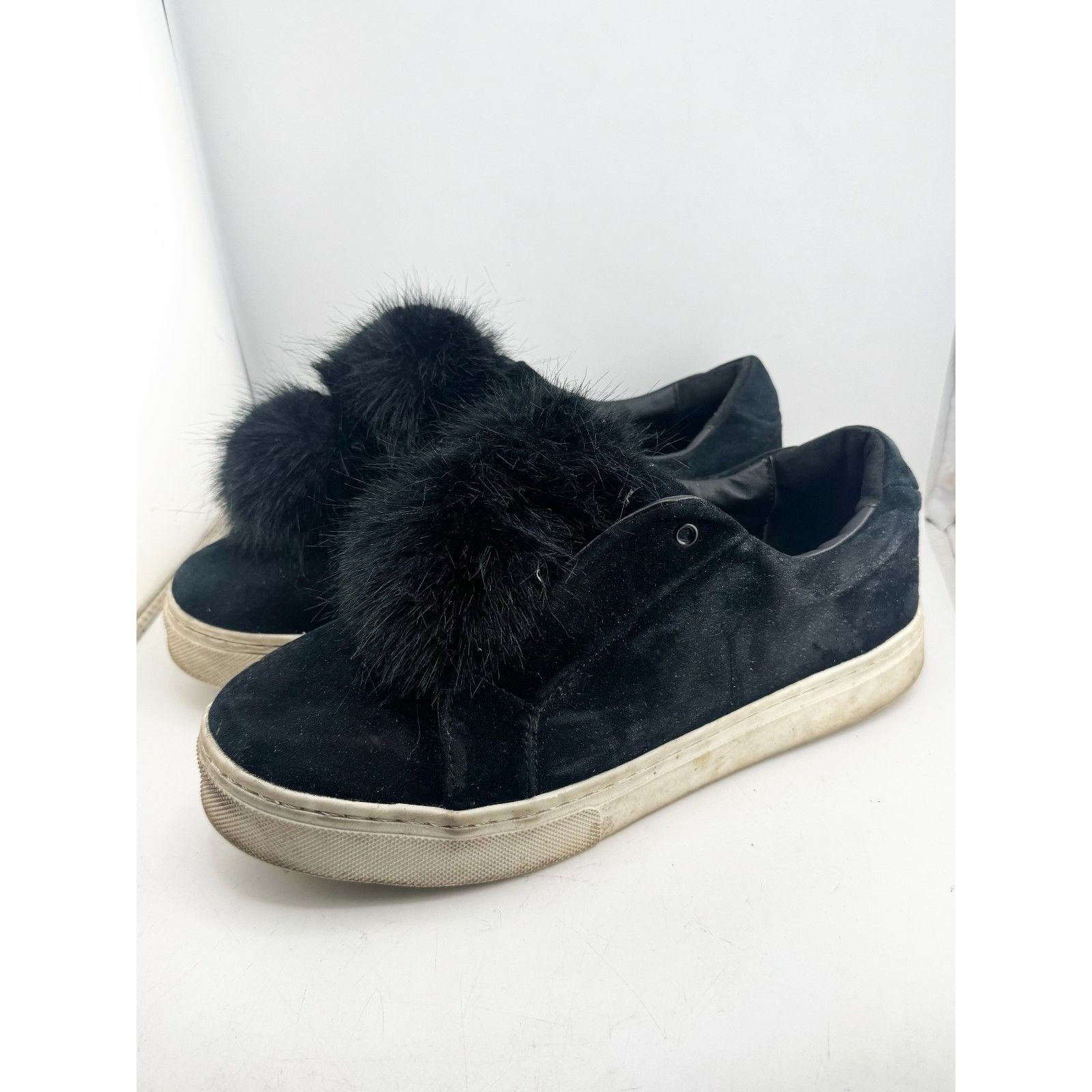 Sam Edelman Sam Edelman Leya black Sneakers shoes faux fur pom pom Women Size US 11 / IT 41 - 2 Thumbnail