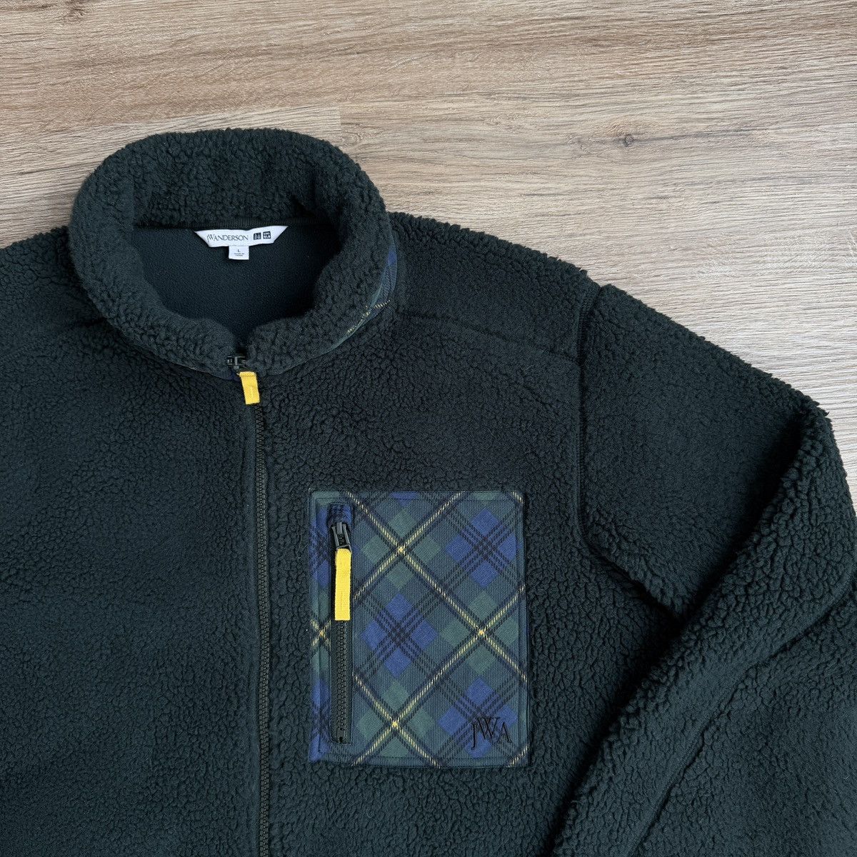 JW Anderson × Uniqlo Uniqlo JW Anderson Fleece Jacket Full Zip Green L Size US L / EU 52-54 / 3 - 2 Thumbnail