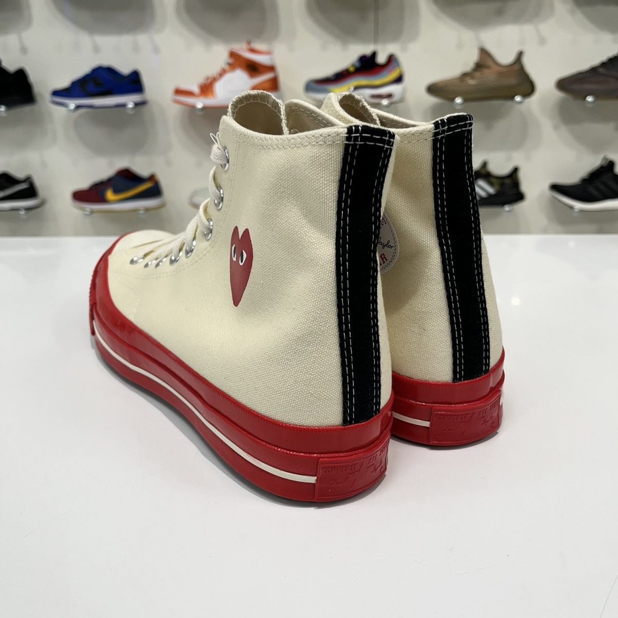 Comme des Garcons × Converse Converse Chuck Taylor All Star 70 Hi x CDG Play Red Midsole Size US 10 / EU 43 - 4 Thumbnail