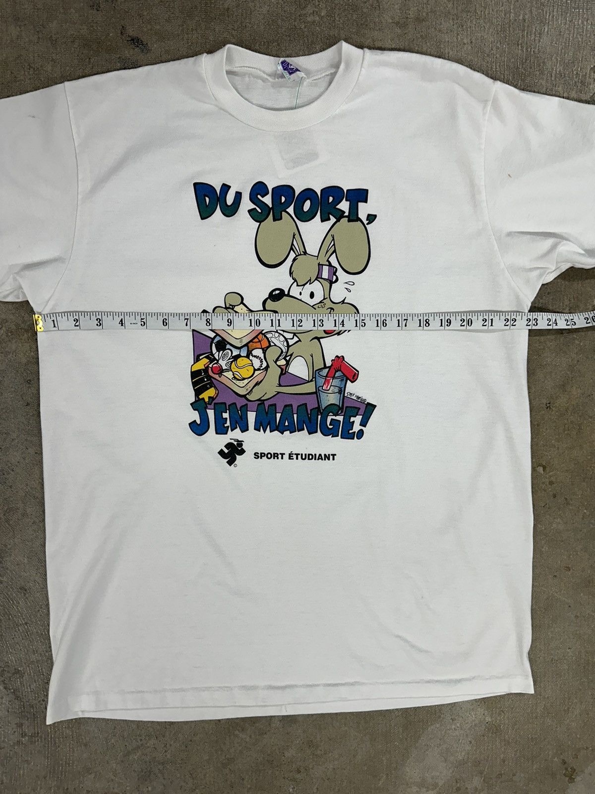 Cartoon Network × Vintage Vintage 90s Du Sport Jen Mange Cartoon T-Shirt Size US XXL / EU 58 / 5 - 10 Thumbnail