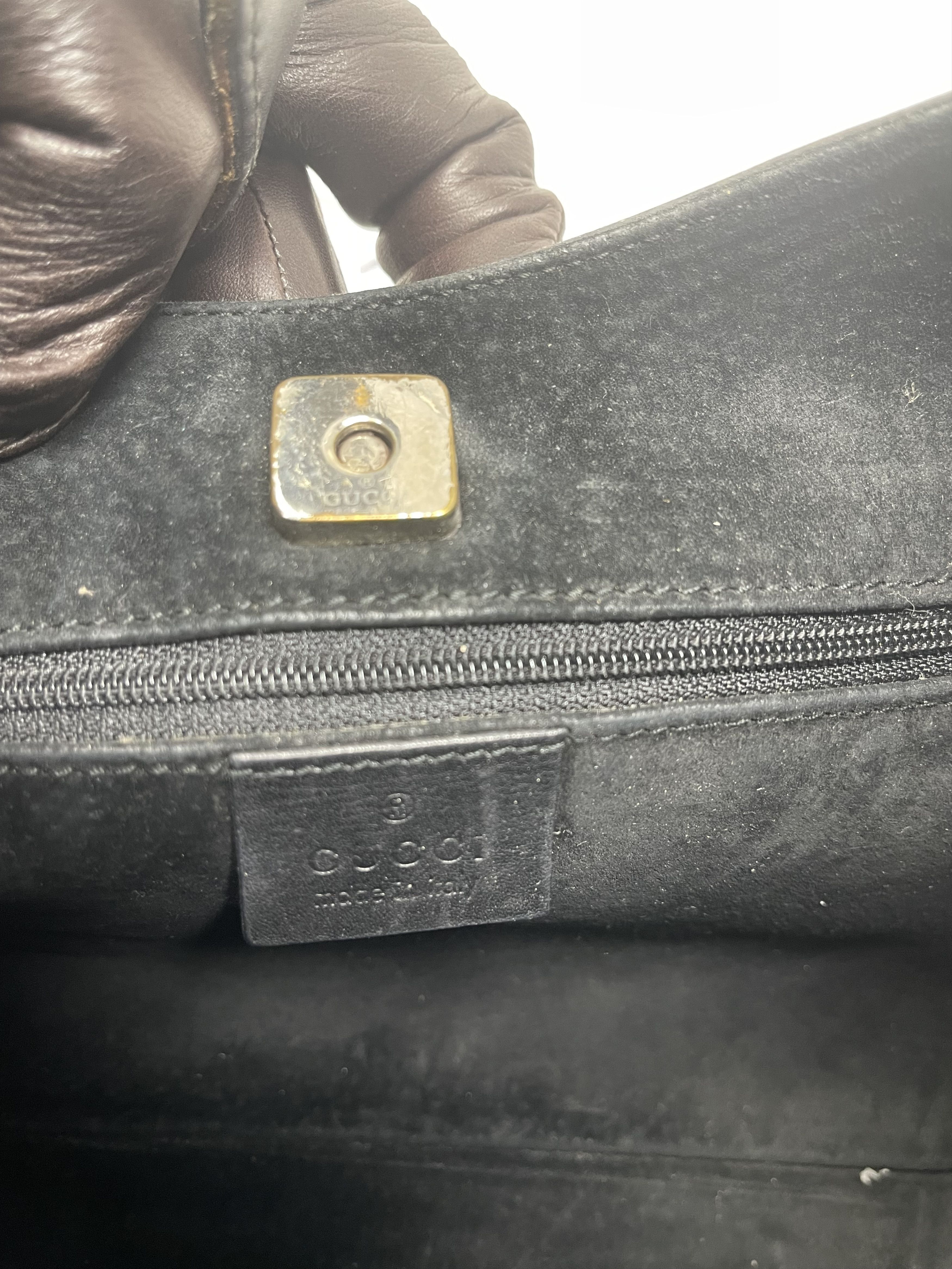 Gucci Gucci Hobo Black Leather Bag Size ONE SIZE - 6 Thumbnail