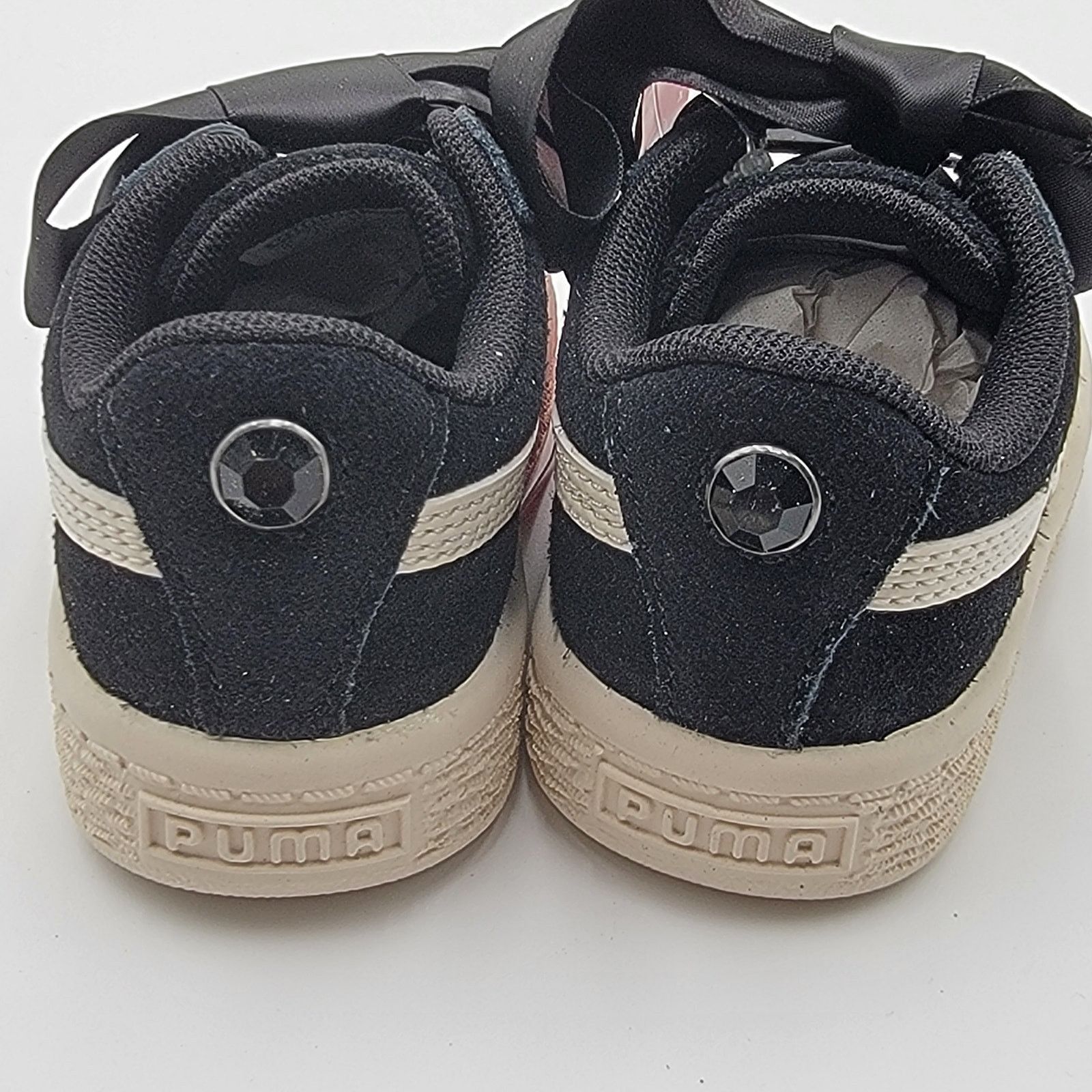 Puma Puma Suede Heart Jewel Inf 'Black White' Sz 6C 365140-03 Size US 4.5 / IT 34.5 - 3 Thumbnail