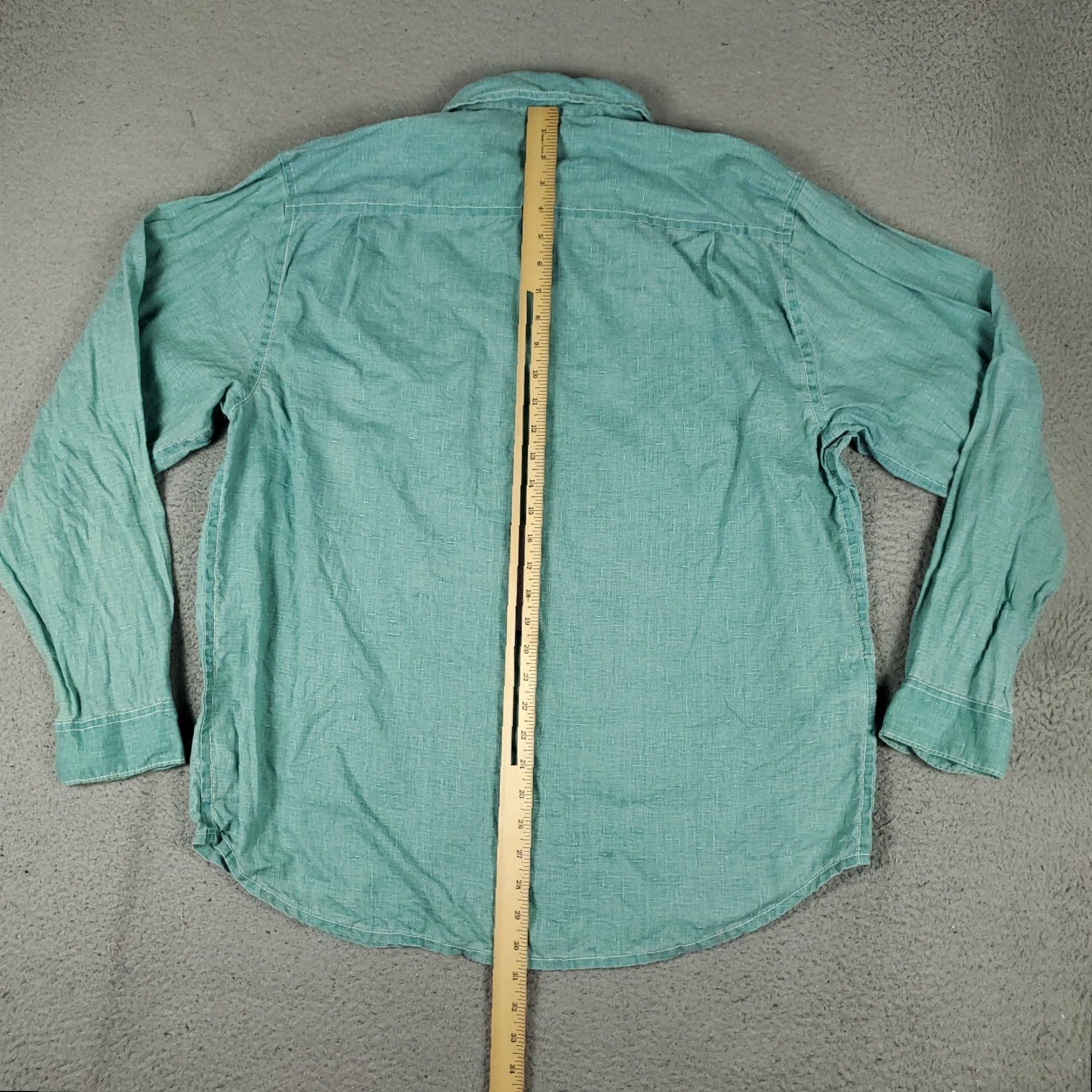 Tommy Bahama Tommy Bahama Shirt Mens Large Turquoise Marlin Linen Button Up Long Sleeve Size US L / EU 52-54 / 3 - 4 Thumbnail