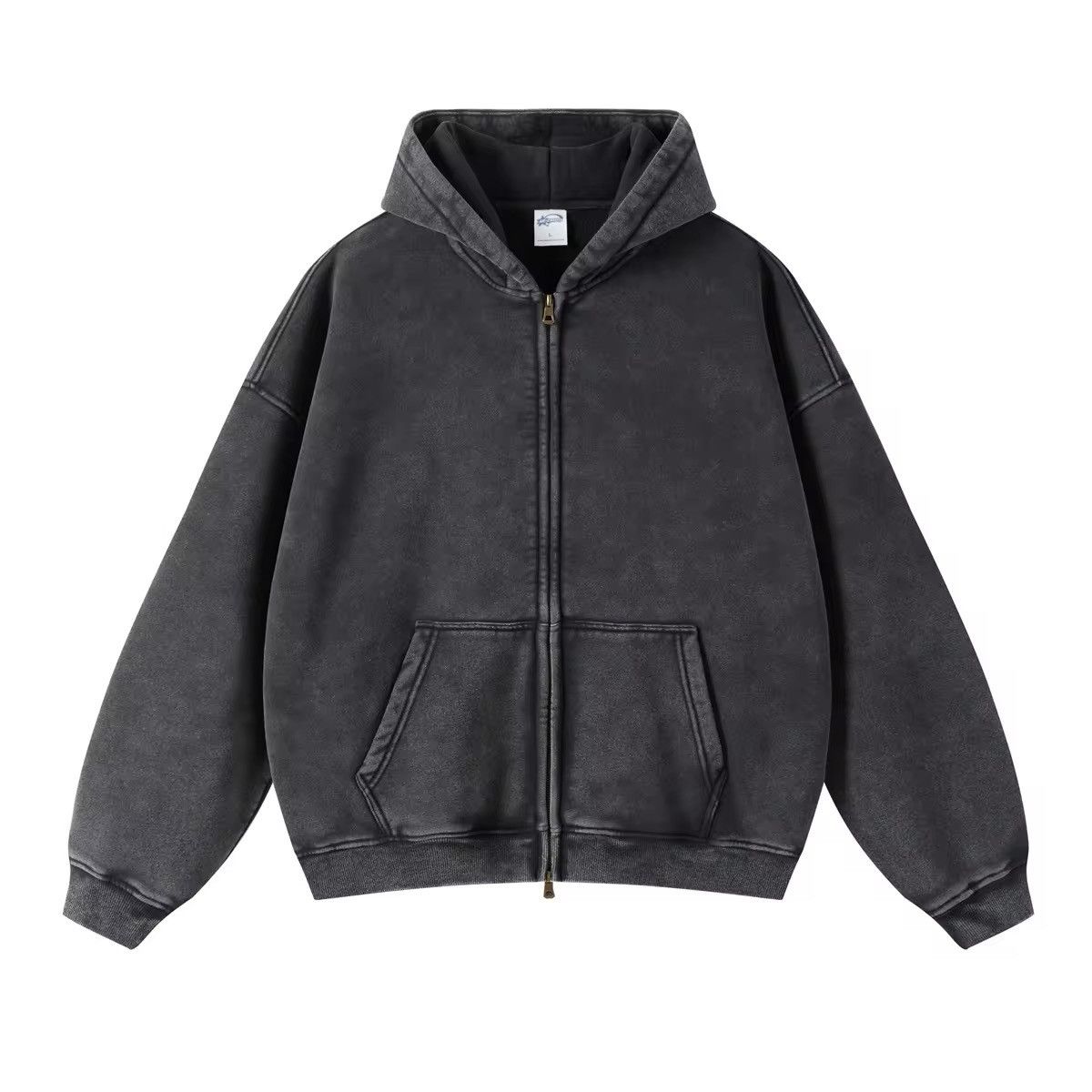 Japanese Brand Faded Zippered Hoodie Size US XL / EU 56 / 4 - 1 Thumbnail