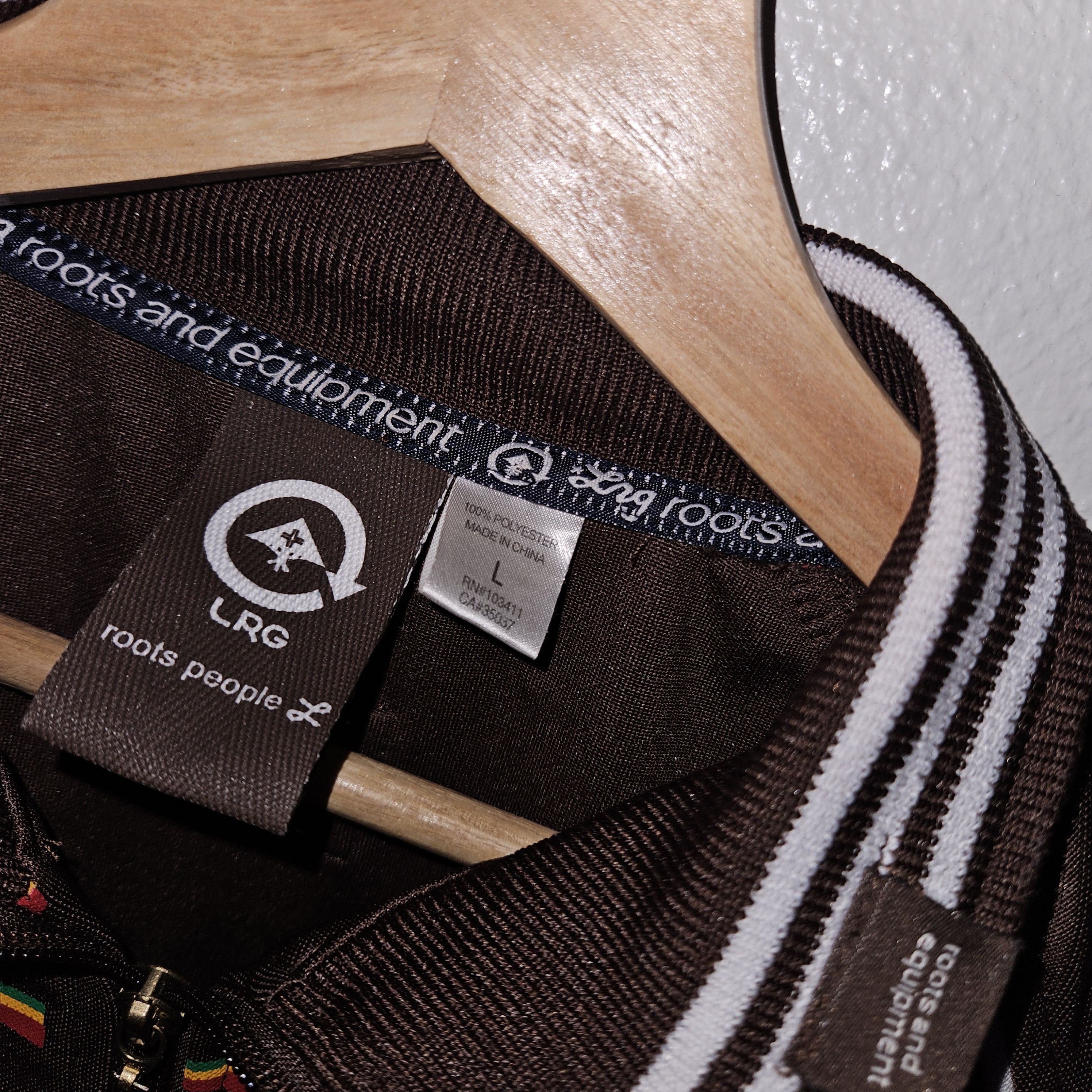 LRG LRG Roots People Track Jacket Brown Rasta Stripe Logo Size US L / EU 52-54 / 3 - 7 Thumbnail