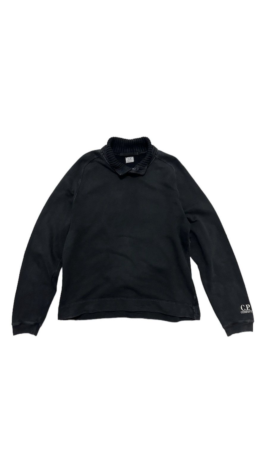 image of C P Company x Vintage VTG C.p Company Sweatshirts in Faded Black, Men's (Size Medium)