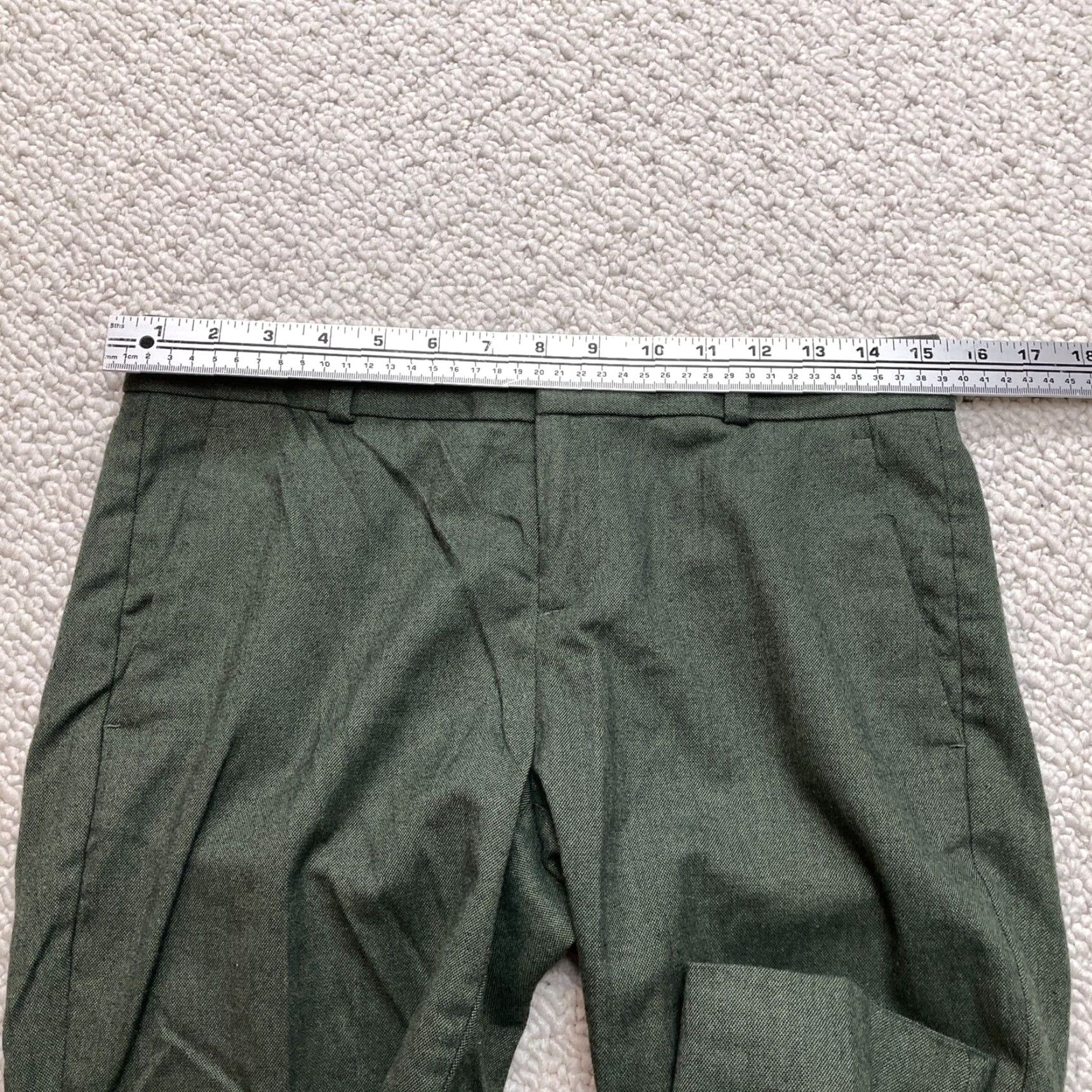 Banana Republic VINTAGE Banana Republic Avery Dress Pants Womens 31x26.5 Green Straight Slacks Ankle Size 31" - 5 Thumbnail