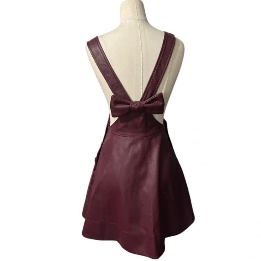 Anthropologie NWT Maeve Faux Leather Pinafore in XS Size XS / US 0-2 / IT 36-38 - 4 Thumbnail
