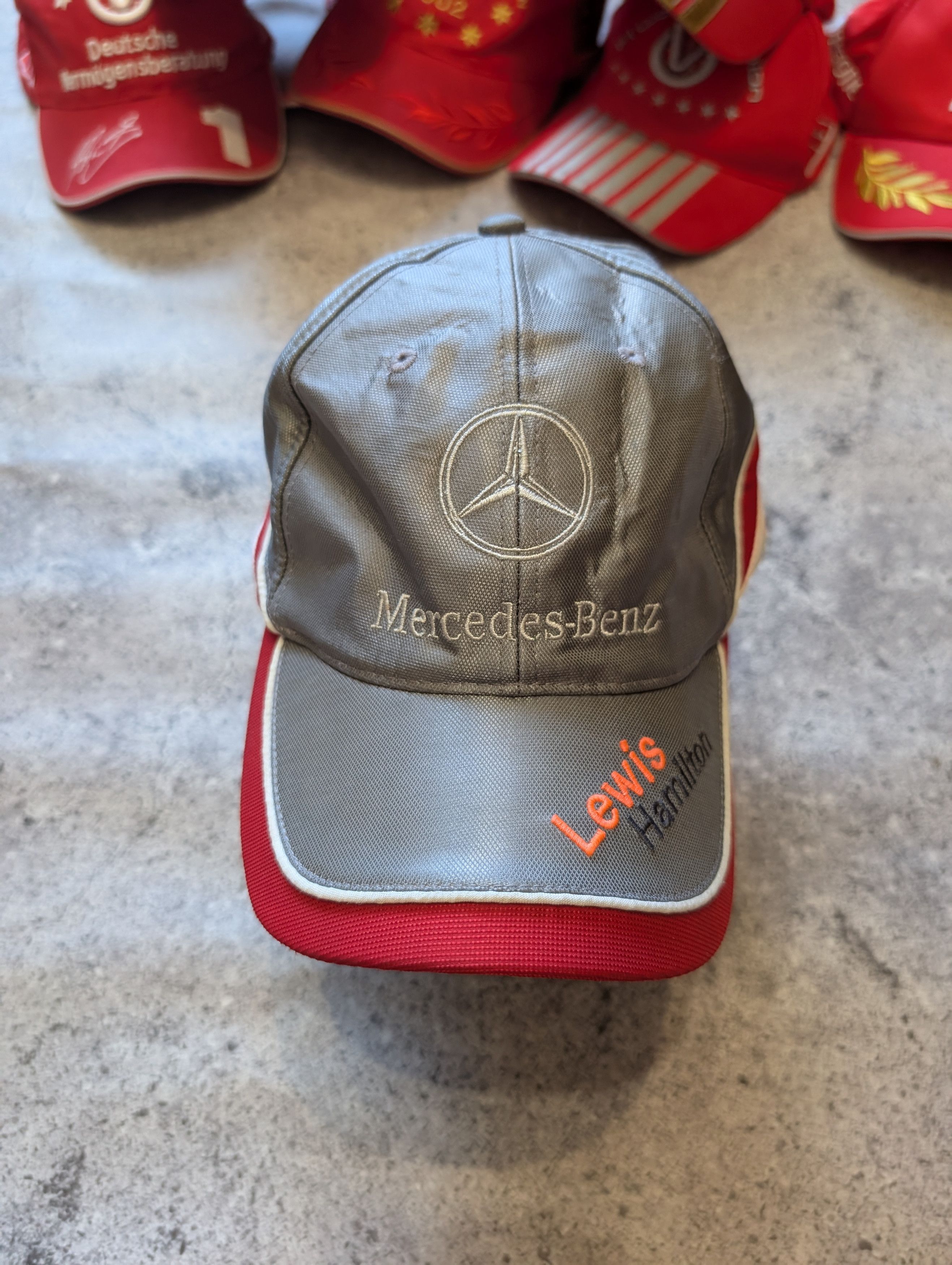 Formula 1 × Mercedes-Benz Mercedes Benz Cap Lewis Hamilton Vintage Racing Big Logo Size ONE SIZE - 2 Thumbnail