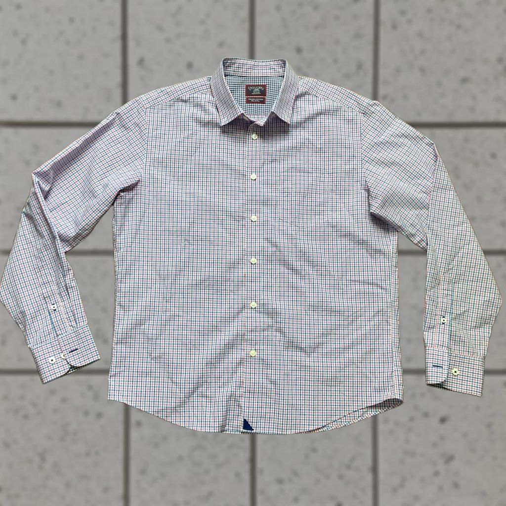 UNTUCKit UNTUCKit Shirt Mens Large Wrinkle Free Button Down Monroeville Dress Casual Multicolor Cotton Long Sleeve Slim Button-Up Collar-Down Mens Regular L Size US L / EU 52-54 / 3 - 1 Thumbnail