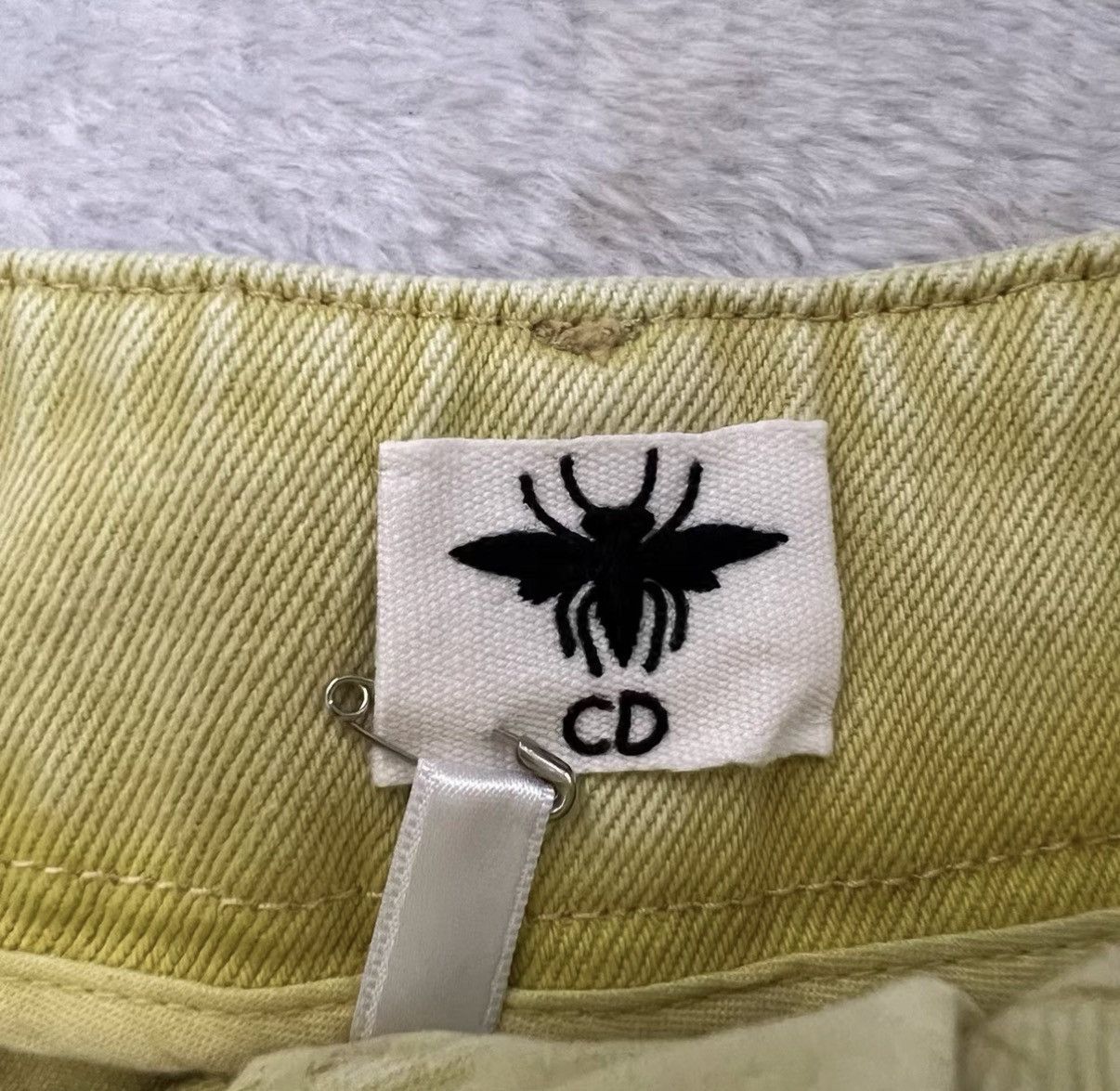 Dior Dior Yellow Belted Denim Shorts J41 Size 28" / US 6 / IT 42 - 3 Thumbnail
