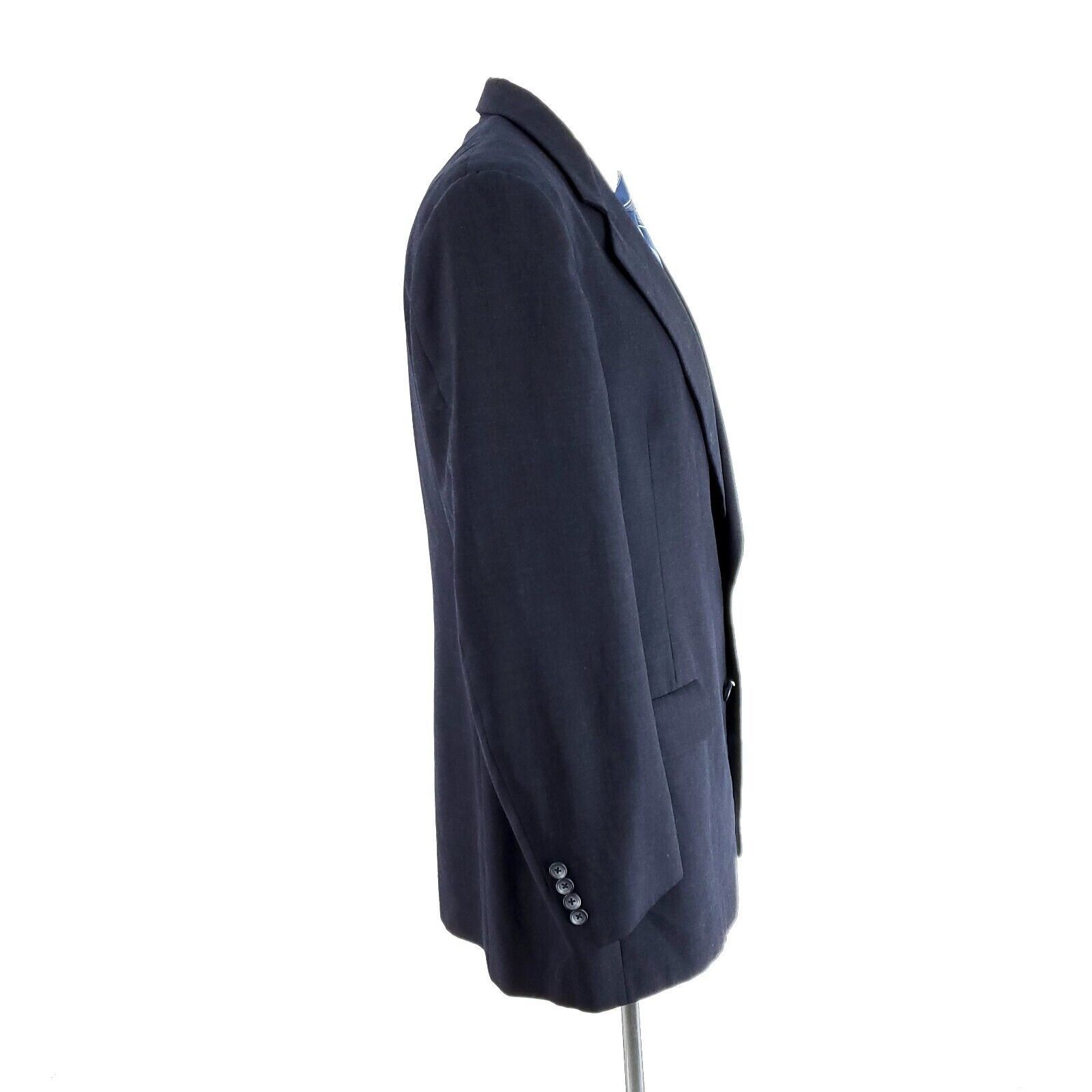 Hart Schaffner Marx Hart Schaffner Marx Wool 2 Button Blazer 40L Blue Size 40L - 6 Thumbnail