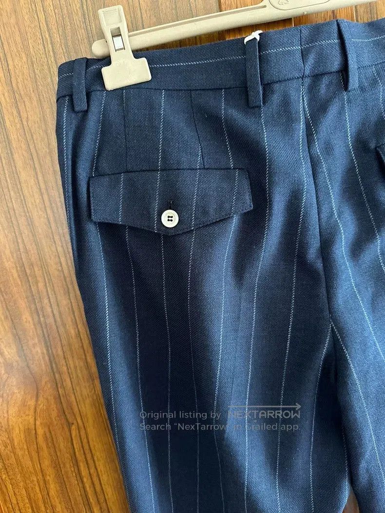 Brunello Cucinelli Brunello Cucinelli Men's Striped Trousers. Size US 32 / EU 48 - 6 Thumbnail