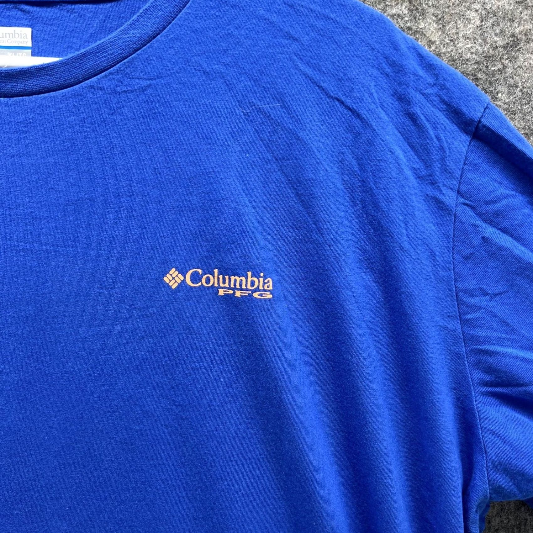 Vintage Columbia Shirt Men XL Blue Casual Tee PFG Fishing Gear Cotton Logo Short Sleeve Crew Neck T-Shirt Size US XL / EU 56 / 4 - 4 Thumbnail