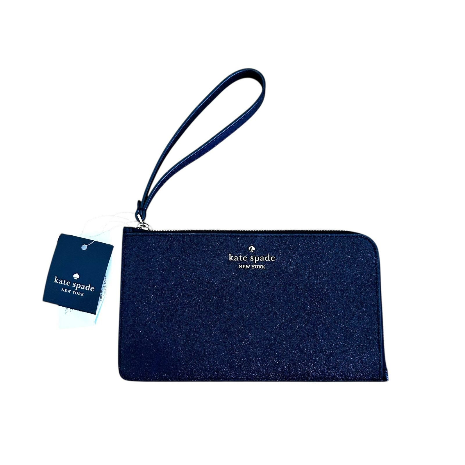 Kate Spade Kate Spade Black Glitter Zip Wallet Wristlet Size ONE SIZE - 1 Thumbnail