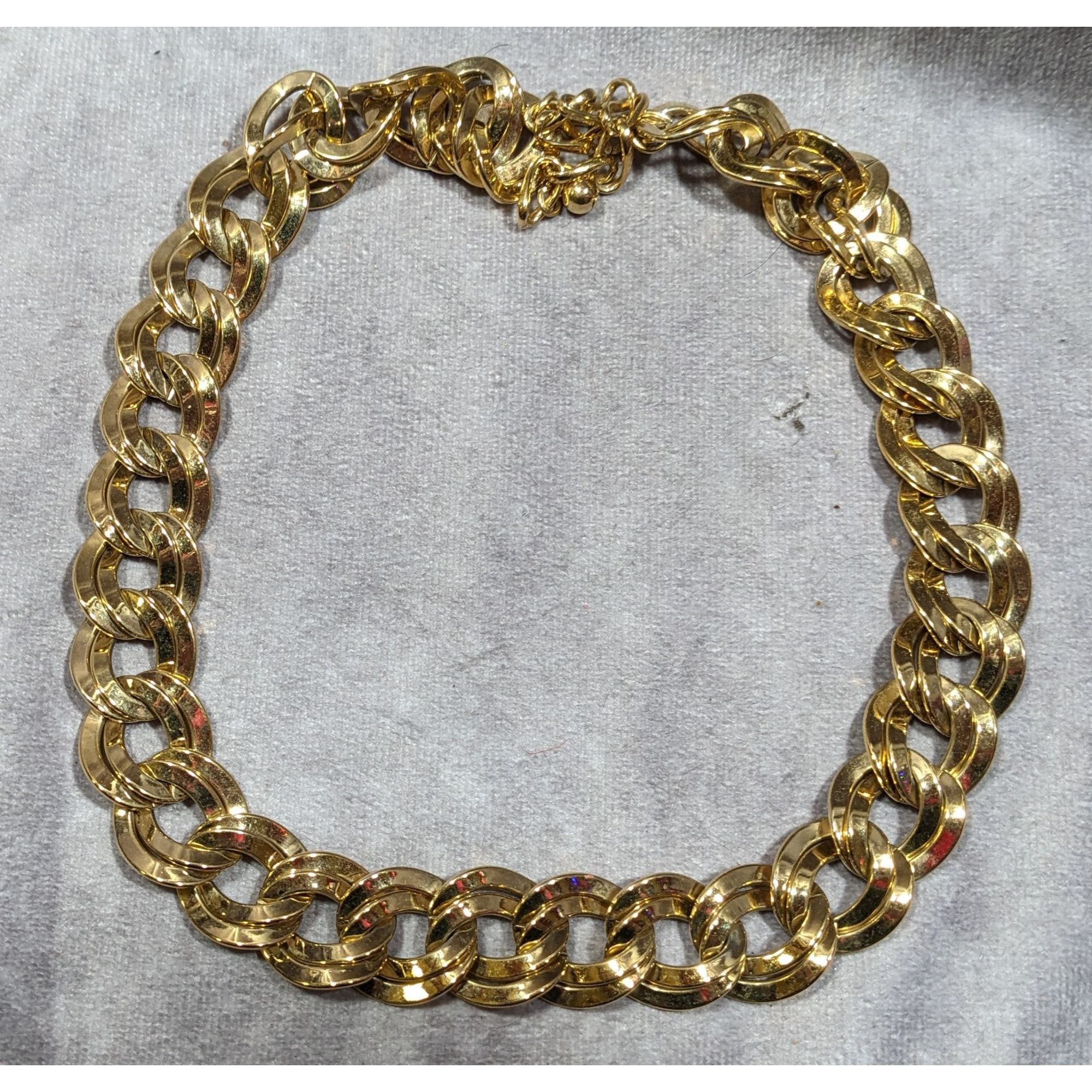 Other Vintage Midcentury Glam Heavy Gold Tone Double Loop Chain Ne Size ONE SIZE - 5 Thumbnail