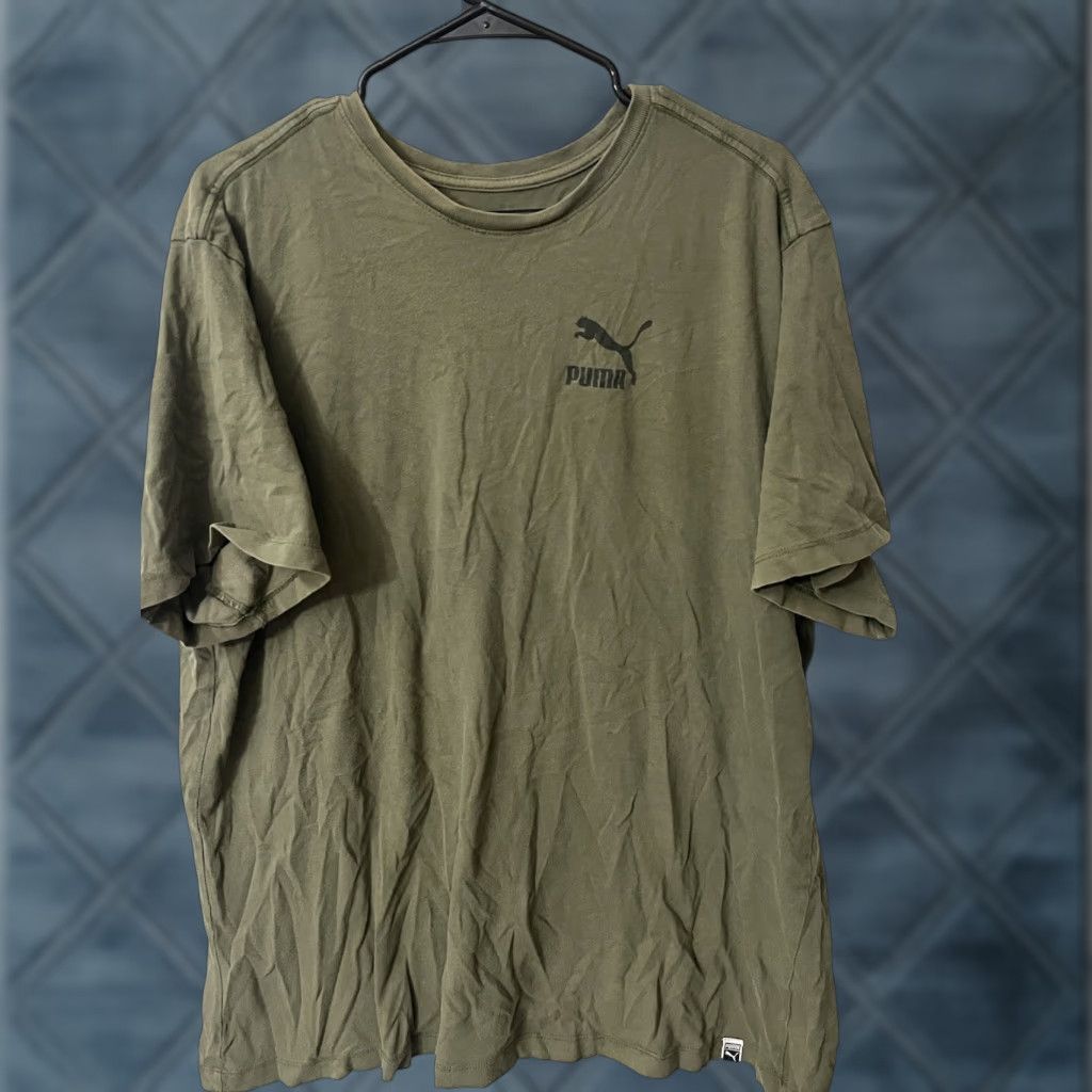 Puma PUMA VINTAGE Green Graphic Logo T-Shirt Mens 2XL Short Sleeve Regular Fit Size US XXL / EU 58 / 5 - 1 Thumbnail