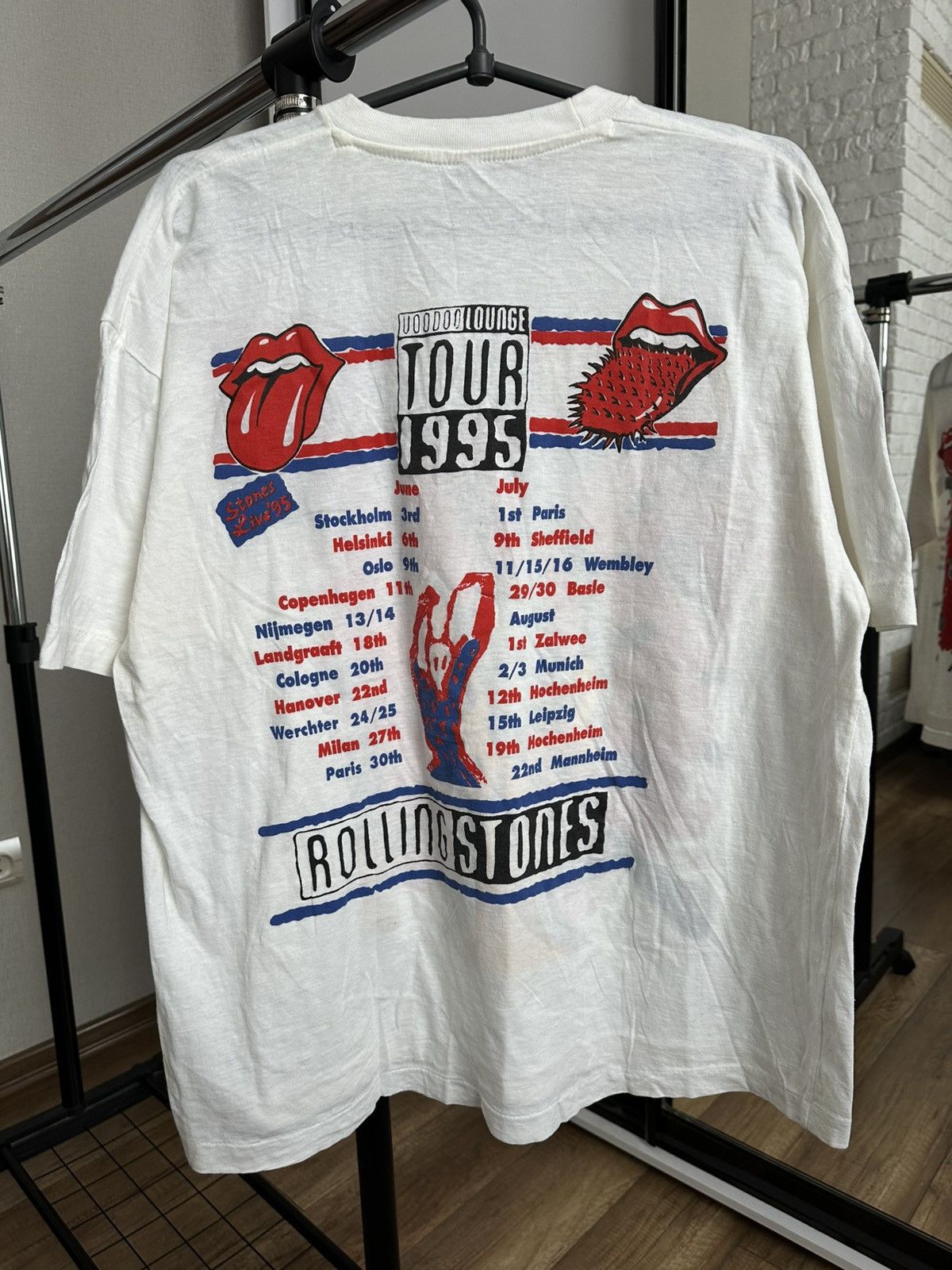 The Rolling Stones 1995 The Rolling Stones Voodoo Tour Band Vintage T-Shirt Tee Size US XL / EU 56 / 4 - 6 Thumbnail