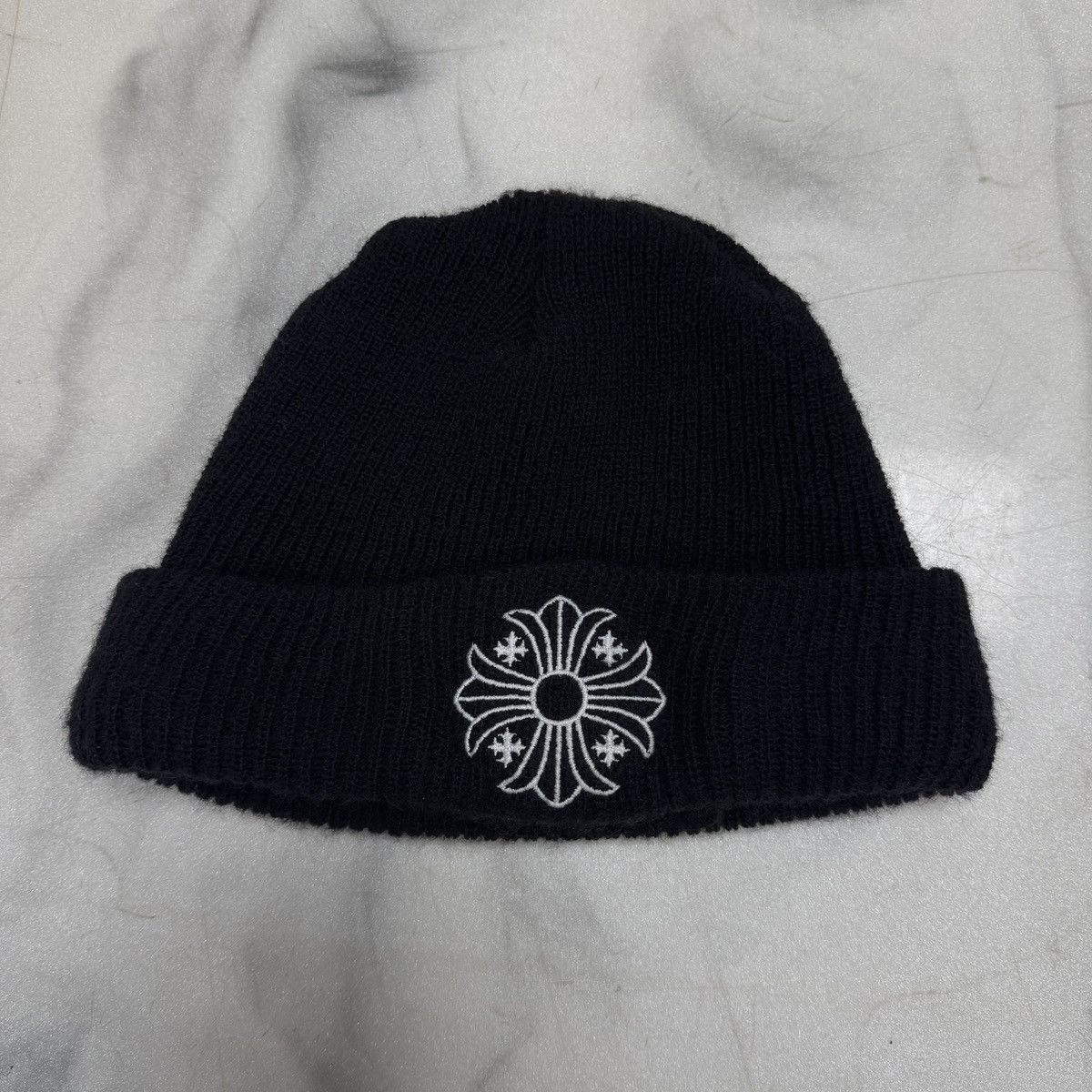 Chrome Hearts Chrome Hearts Double Logo Beanie Black Size ONE SIZE - 3 Thumbnail