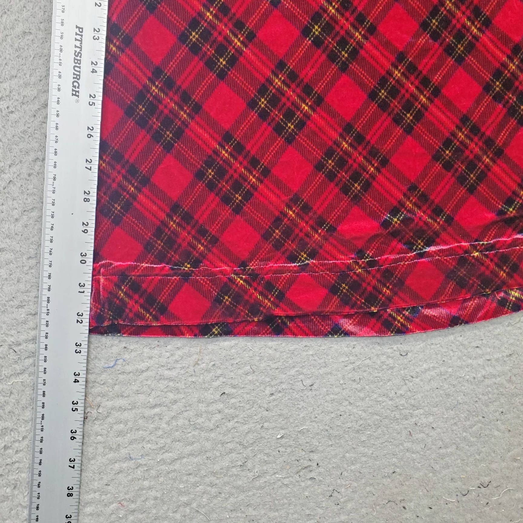 Coldwater Creek Coldwater Creek A-Line Skirt Womens PM Multicolor Plaid Velvet Pull On Casual Midi Size PM Womens Size 32" / US 10 / IT 46 - 3 Thumbnail