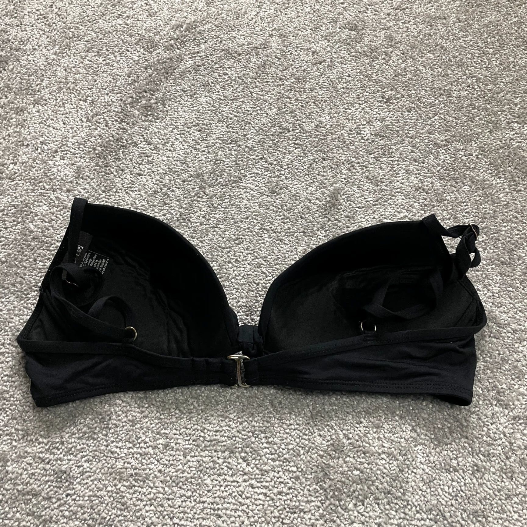 Apt. 9 APT. 9 Women's Black Bikini Top Size 14 Padded Spaghetti Strap Solid Beach Size XL / US 12-14 / IT 48-50 - 2 Thumbnail
