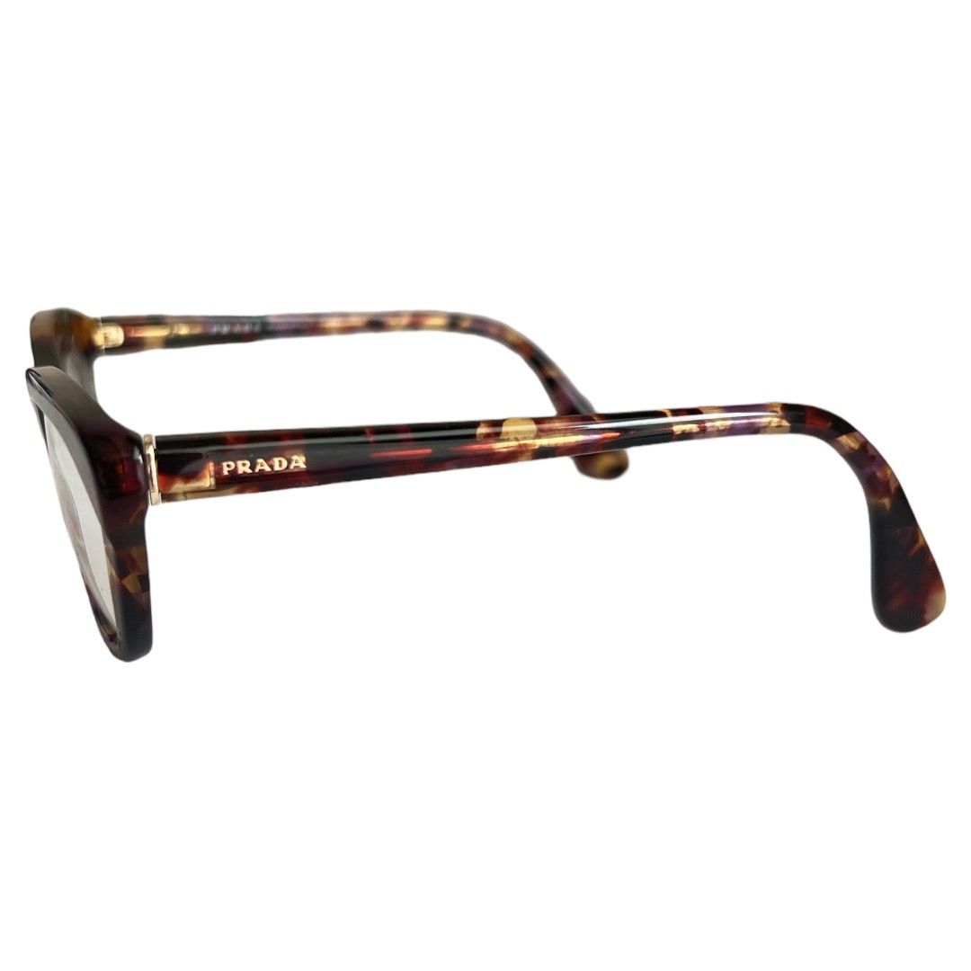 Prada PRADA VPR 03Q PDN 101 Tortoise Brown Purple Eyeglass Frames Size ONE SIZE - 4 Thumbnail