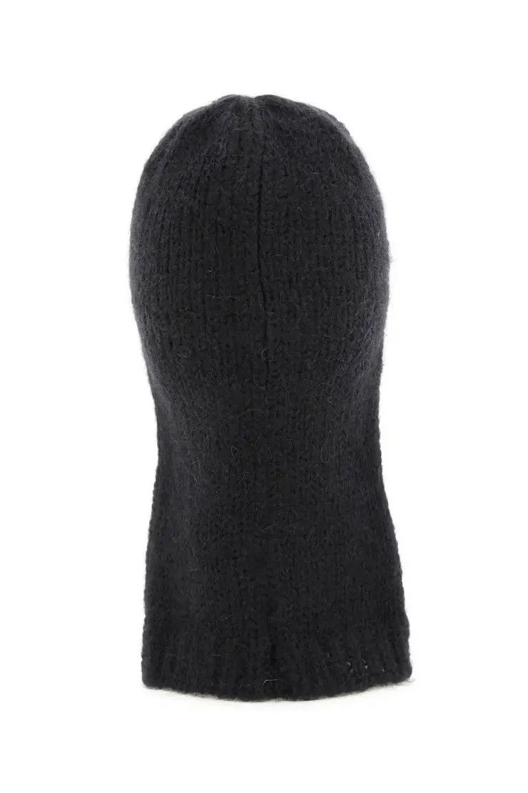 Raf Simons o1s22i1n0324 Size-OS Mohair Blend Balaclava in Black Size ONE SIZE - 2 Thumbnail