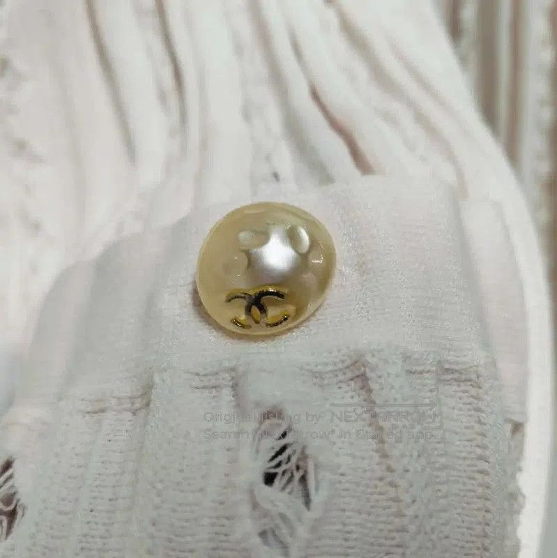 Chanel Louis Vuitton Cream Silk Women's T. Size XXS / US 00 / IT 34 - 4 Thumbnail