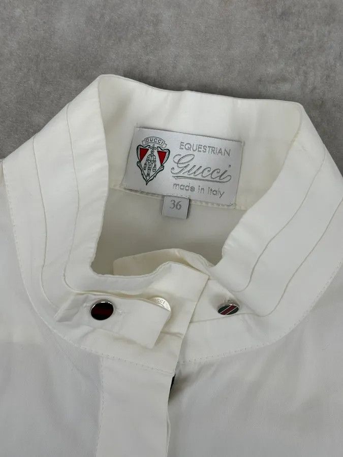 Gucci SS2008 Gucci White Web Stripe Shirt Size S / US 4 / IT 40 - 9 Thumbnail