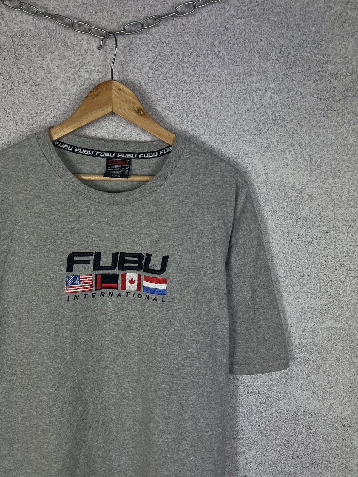 Fubu Vintage Fubu Big Embroidered Logo T-Shirt Size US XXL / EU 58 / 5 - 2 Thumbnail