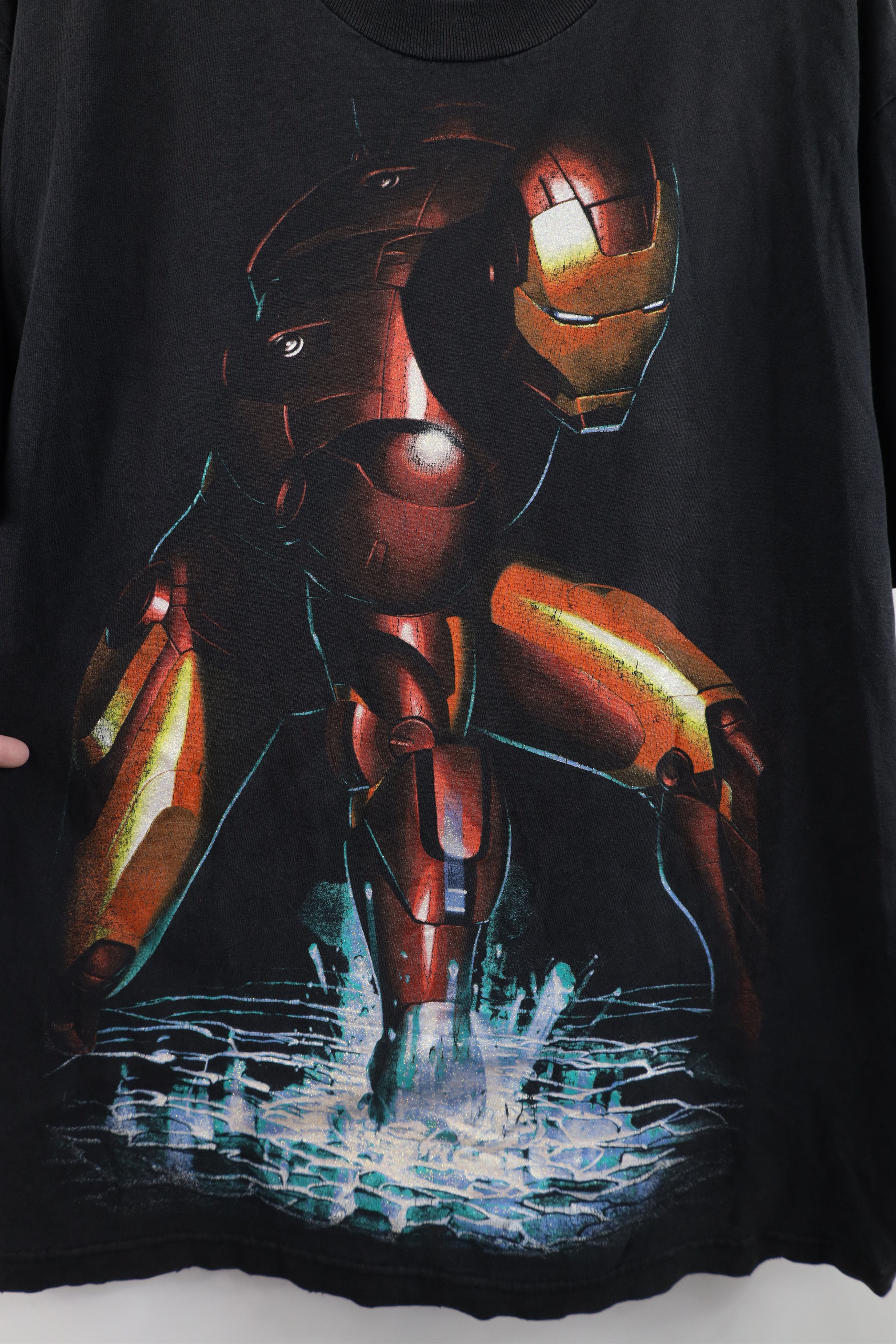 Vintage Vintage Y2K 2008 Marvel Comics Print Iron Man T-Shirt Black Size US L / EU 52-54 / 3 - 4 Thumbnail