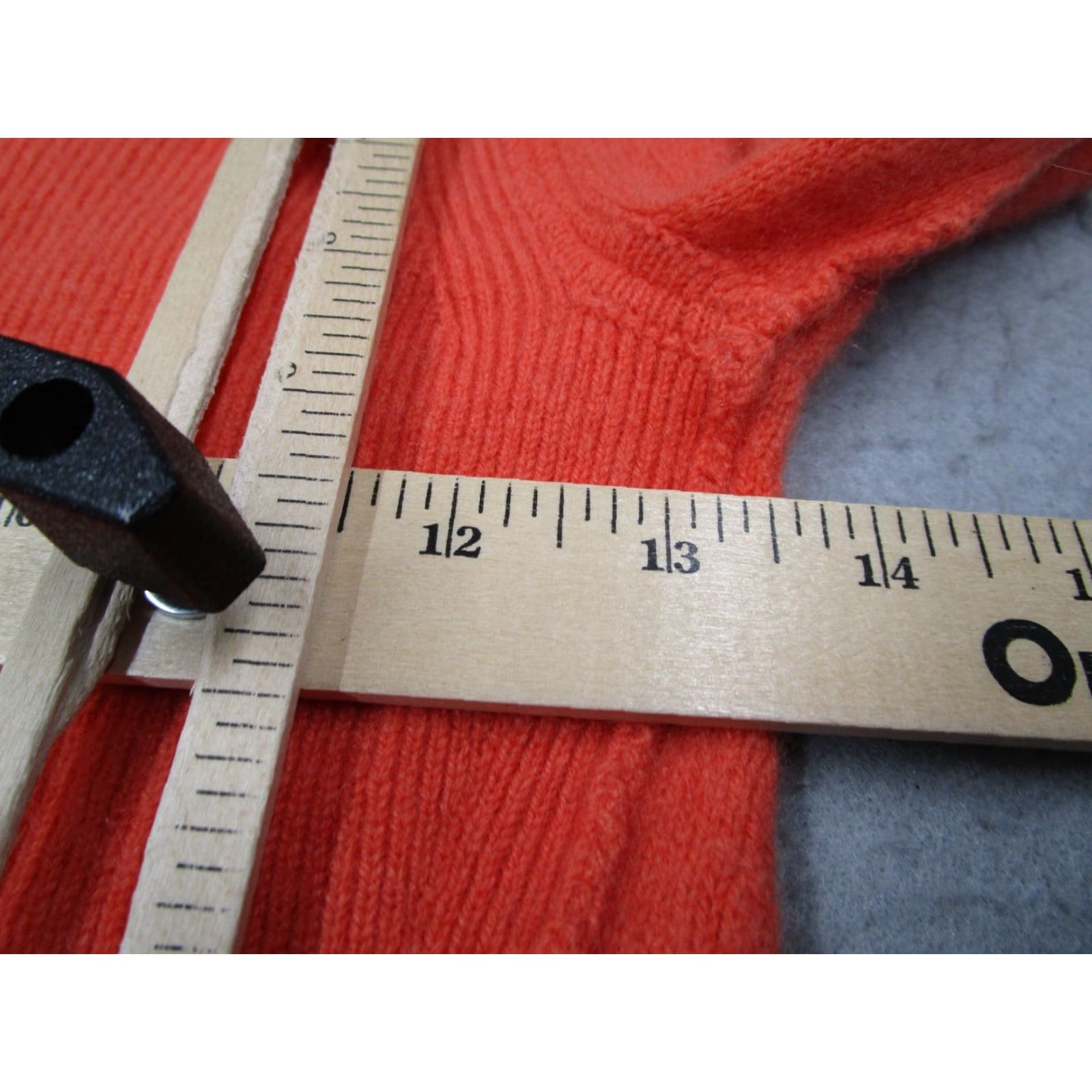 Vintage INHABIT Cardigan Women Medium Orange Cashmere Blend Button-Up Knit Sweater Womens Size M / US 6-8 / IT 42-44 - 5 Thumbnail