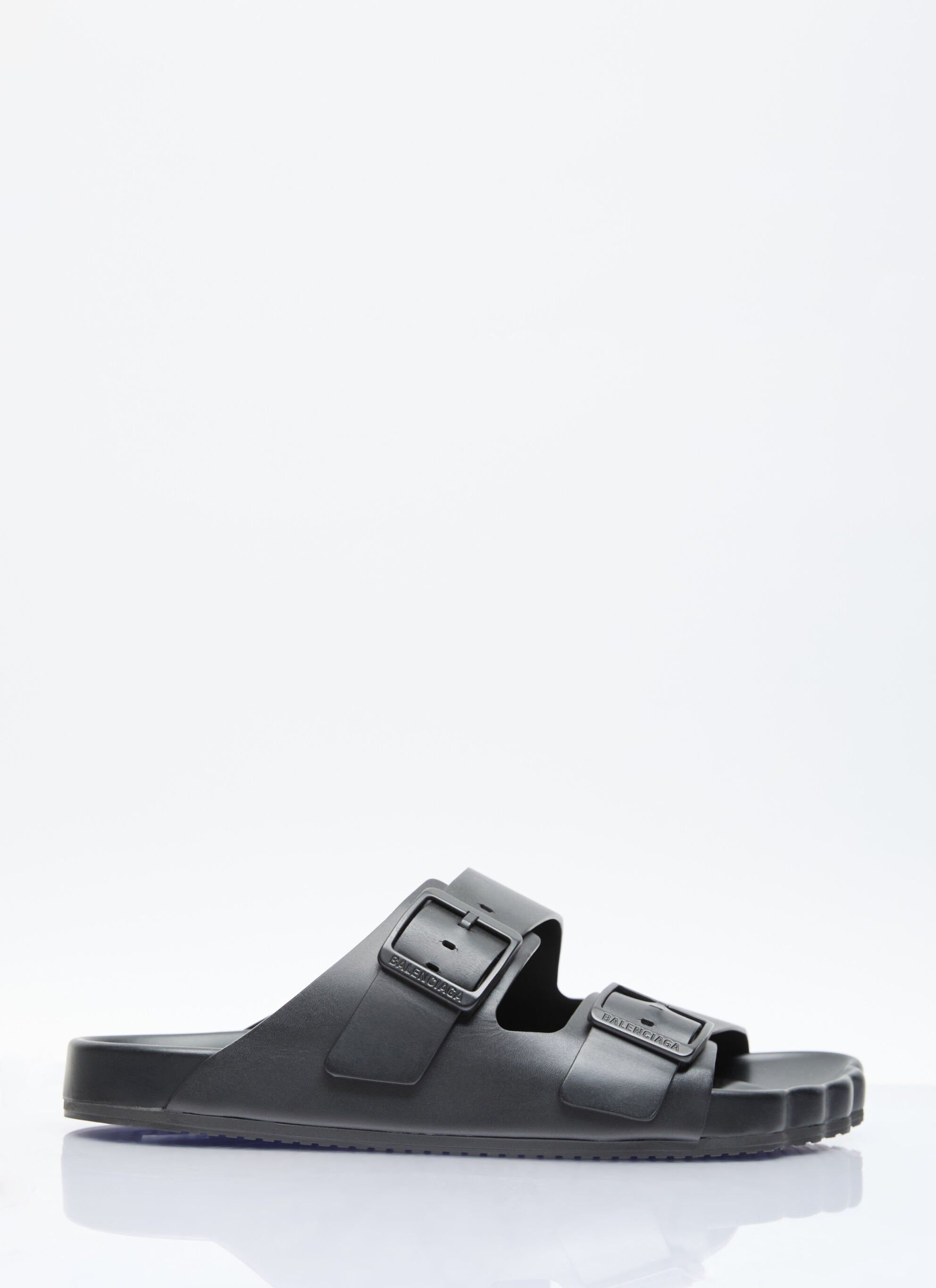Balenciaga Void Leather Sandals in Dark Grey | Grailed