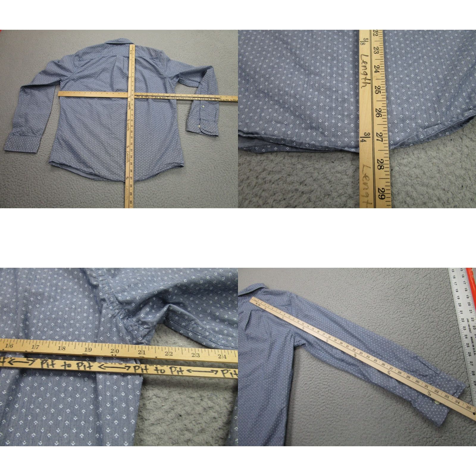 Abercrombie & Fitch Abercrombie & Fitch Shirt Mens M Y2K Preppy Blue Geometric Long Sleeve Button Up Size US M / EU 48-50 / 2 - 8 Thumbnail