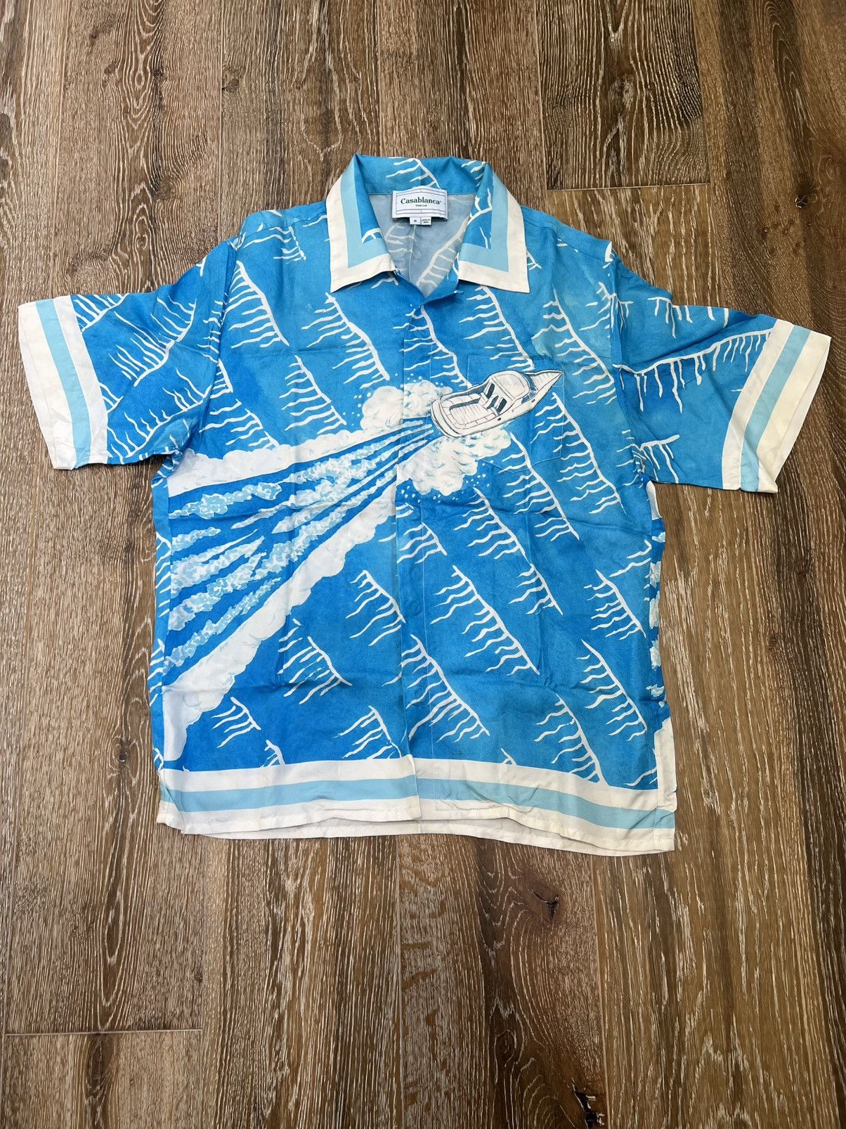 RARE Casablanca Short Sleeve Sillage Boat Silk Shirt