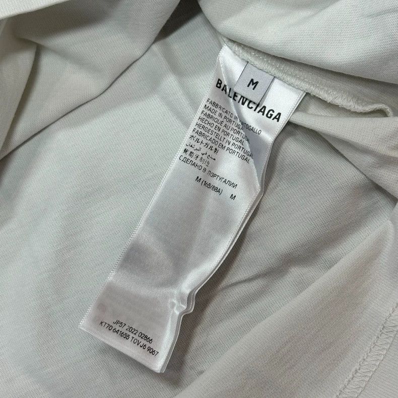 Balenciaga Balenciaga Back Flash Diamond logo White Short Sleeve T-sh Size US M / EU 48-50 / 2 - 7 Thumbnail
