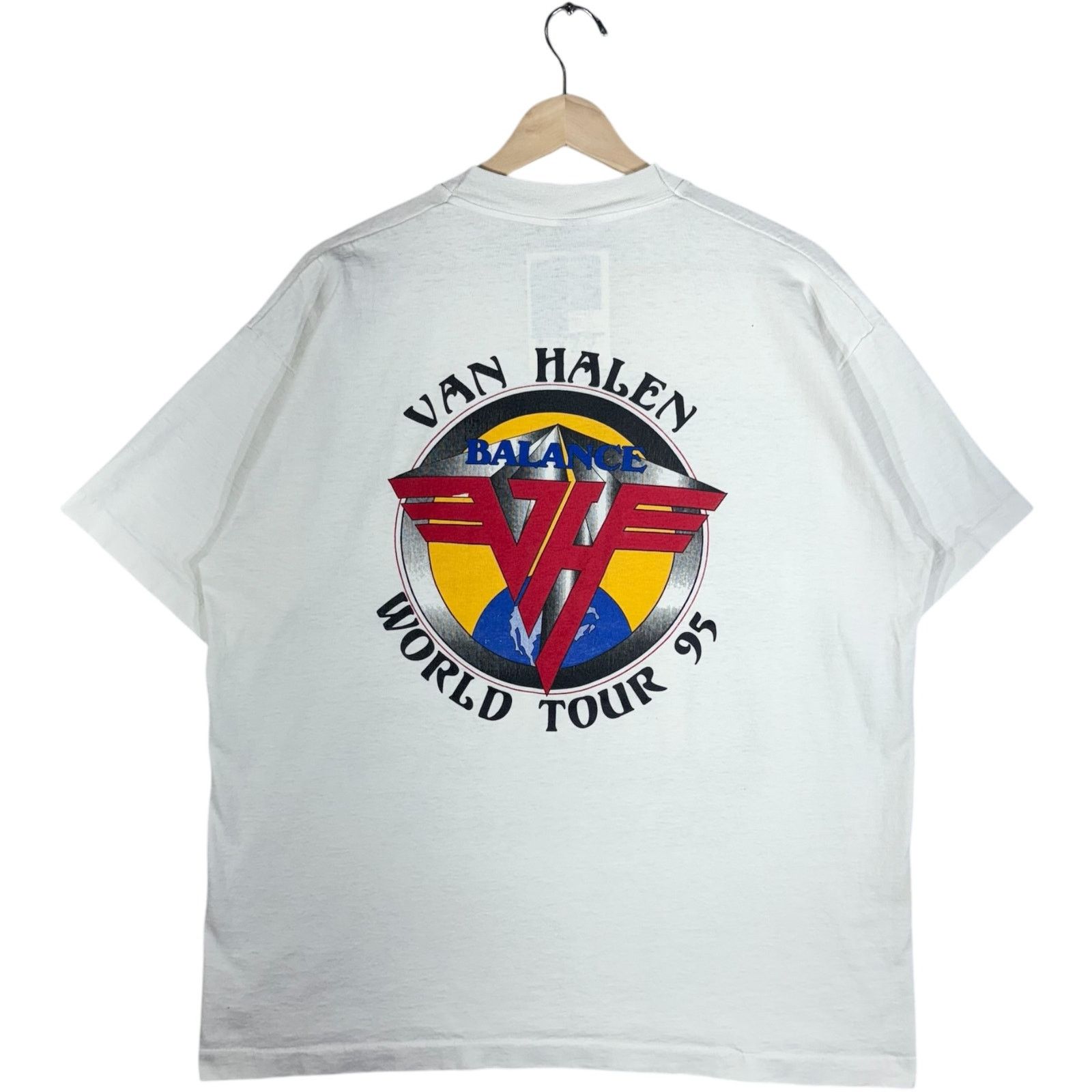 Vintage Vintage Van Halen Balance World Tour Band 90s Tee XL Size US XL / EU 56 / 4 - 5 Thumbnail