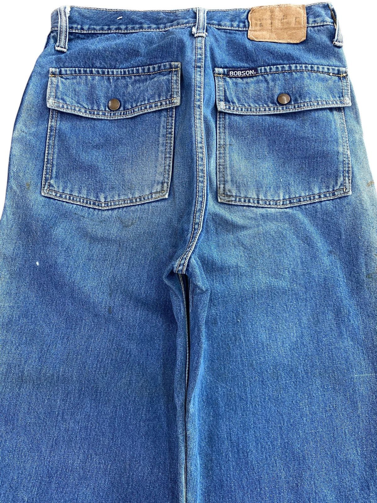 Japanese Brand Japanese Brand Faded Wide Leg Jeans with Dr. Slump Patch Size US 31 - 4 Thumbnail